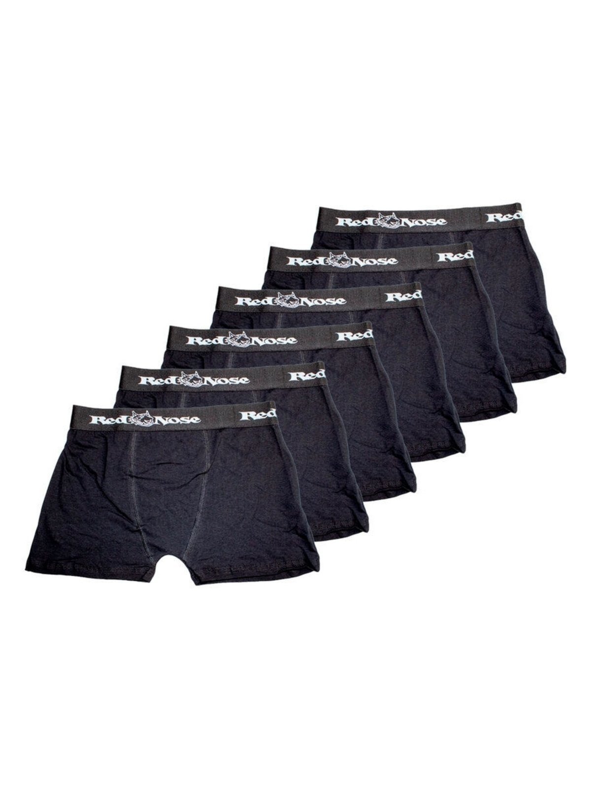 Vista 2 Kit com 6 Cuecas Boxer Red Nose 320 Preto preto red Red Nose preto red