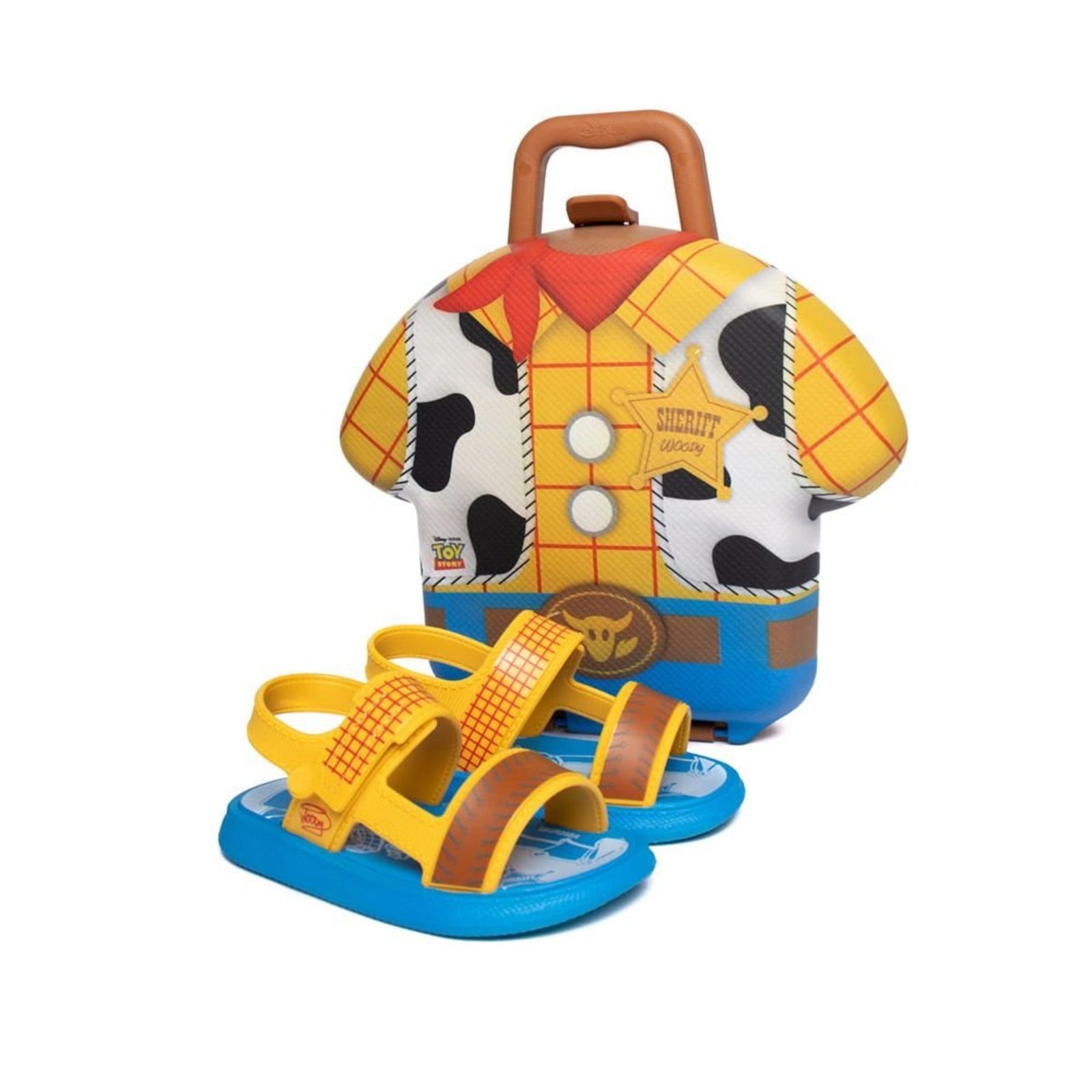 Infantil - Sandália Disney Case Baby Papete Woody Azul/Amarelo
