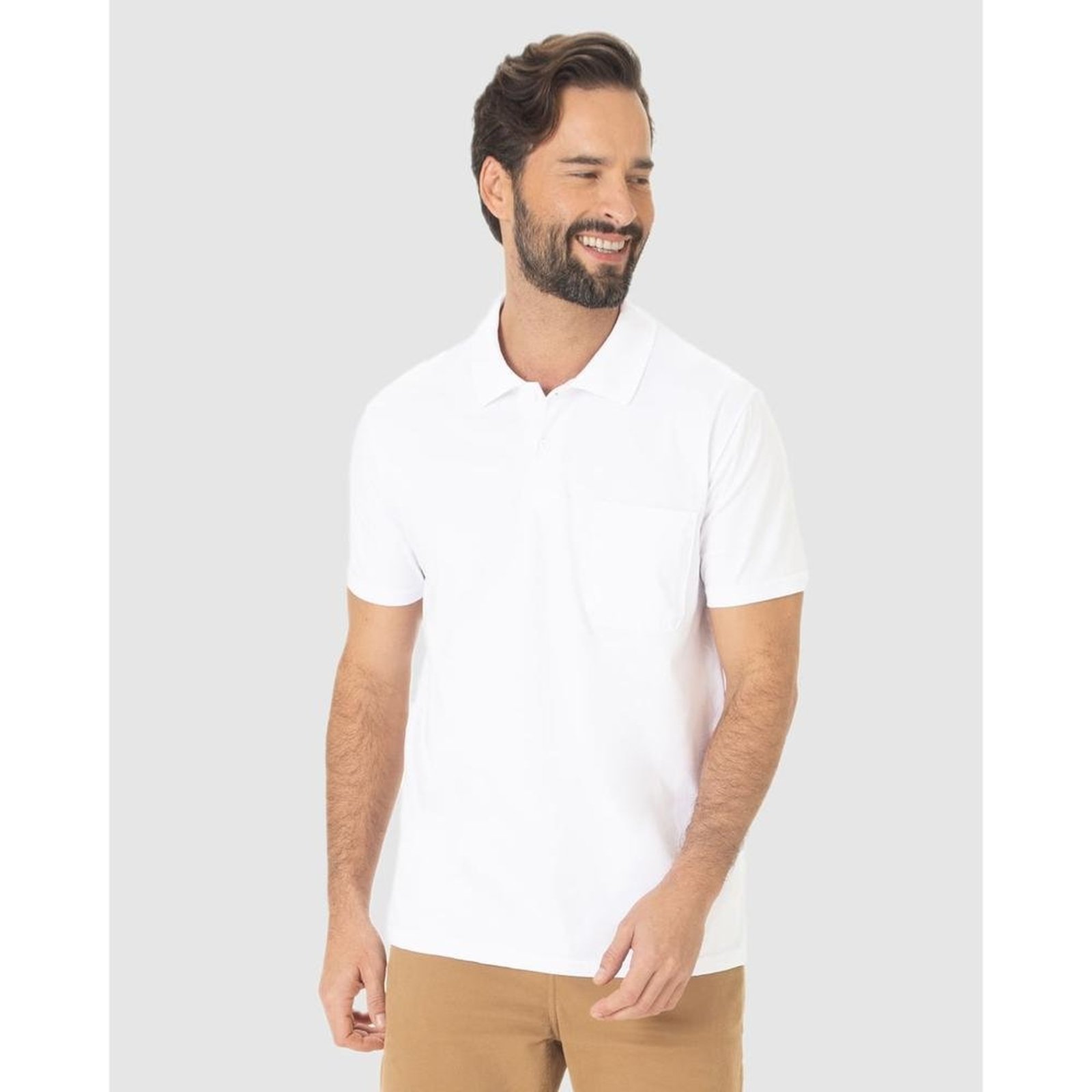 Camisa Polo Básica Masculina Gola Esporte Em Meia Malha