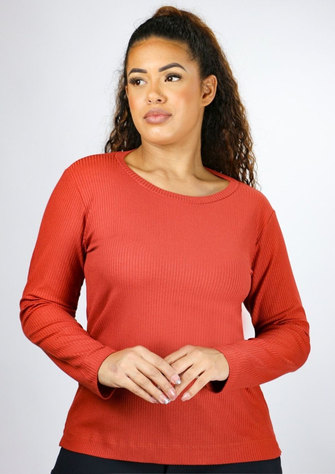 Blusa Pau a Pique Manga Longa Telha TELHA – PP Pau a Pique