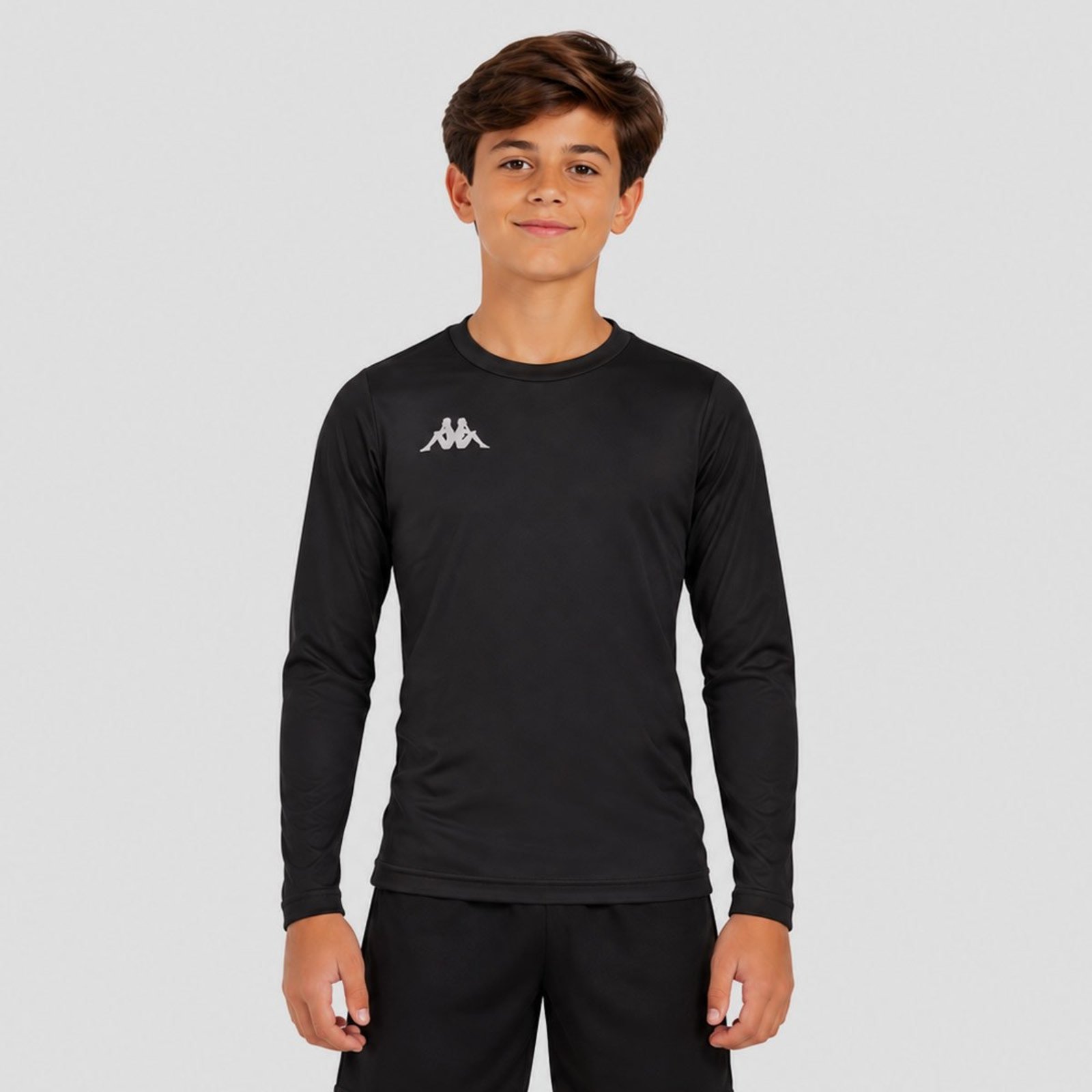 Camisa Térmica Kappa Grip Juvenil Preto