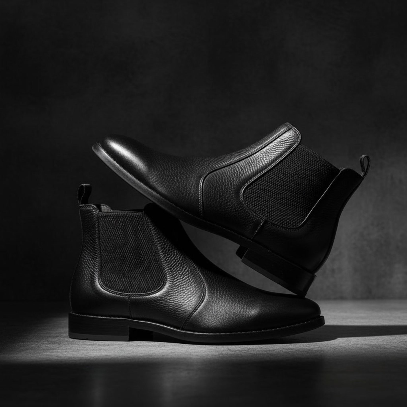 Vista 3 Bota Masculina Chelsea London Vittal em Couro Legítimo Preta Confortável Anatômica USE VITTAL preto USE VITTAL preto