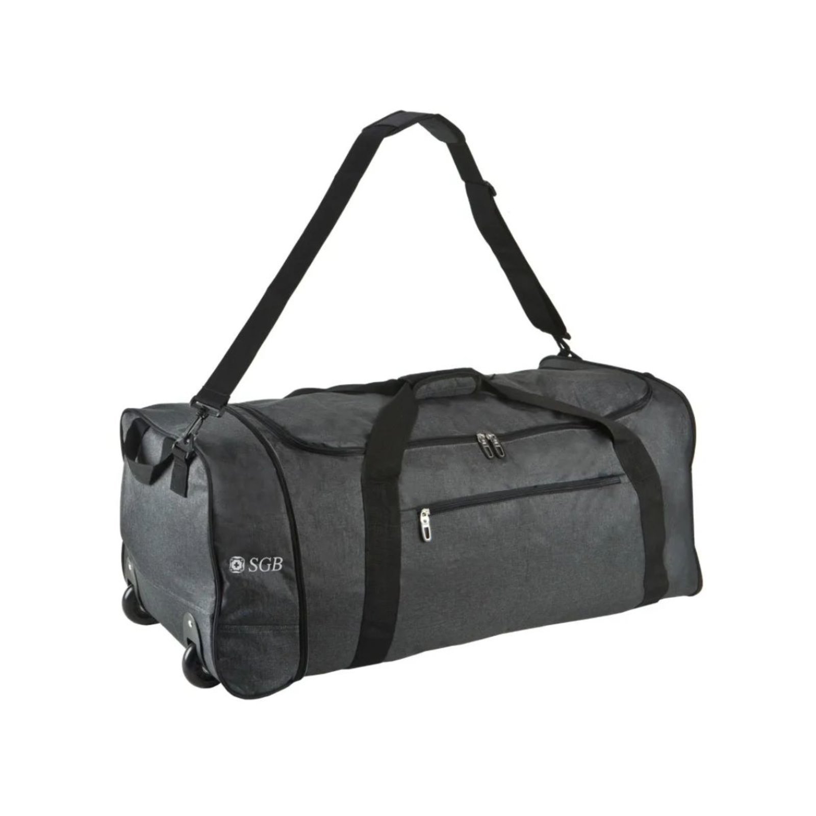 Vista 2 Mala Duffle de Viagem Pequena Alça de Ombro Com 2 Rodinhas Crocker preto