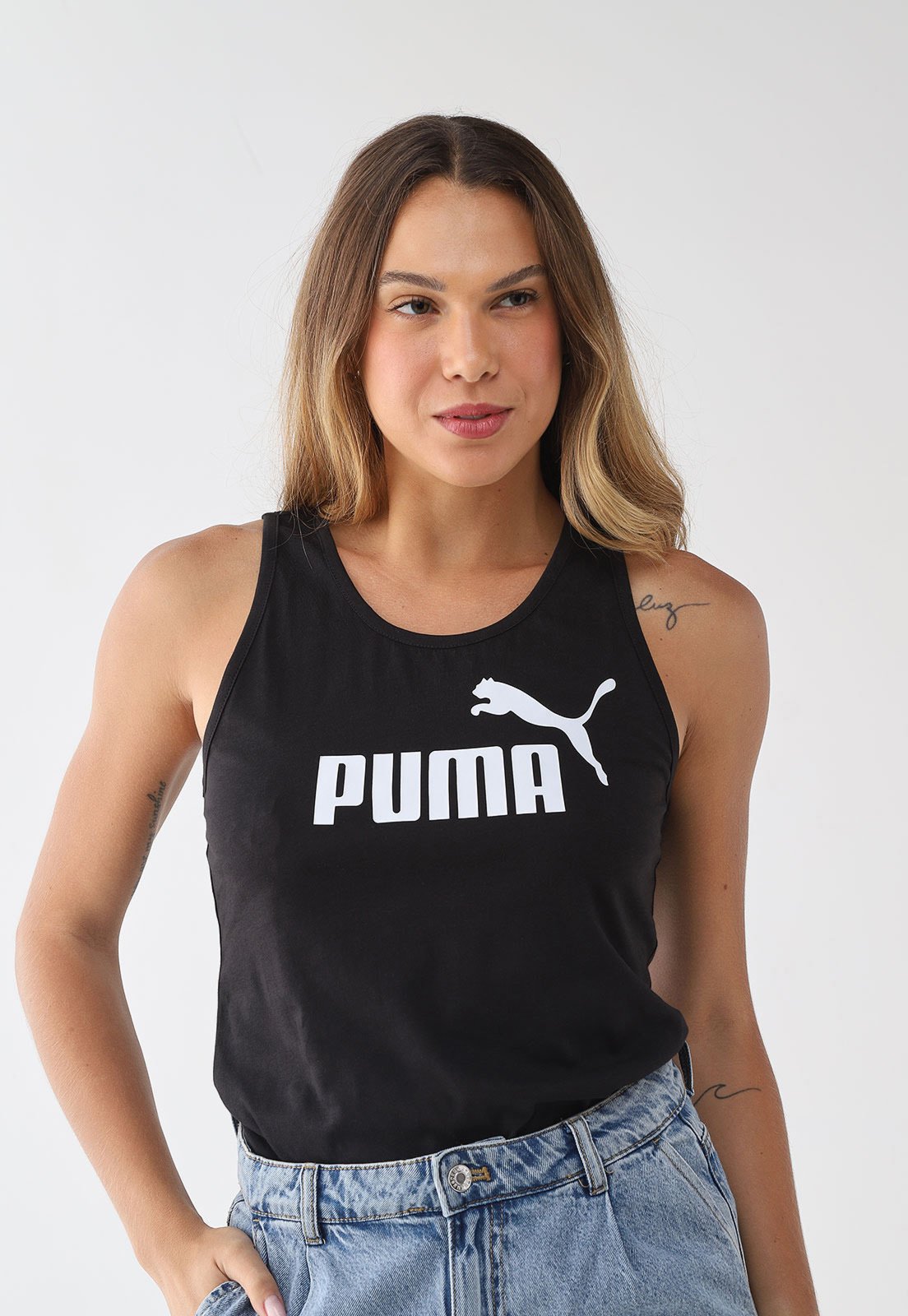Regata Feminina Puma ESS No 1 Logo Preta