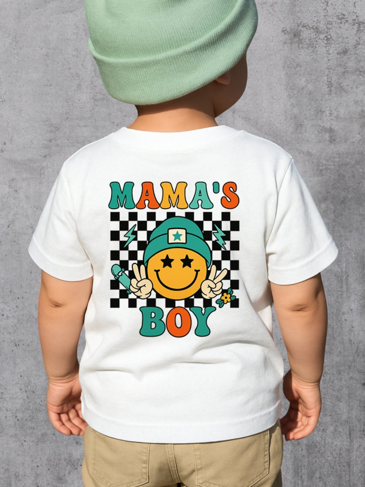 Infantil - Camiseta Blusa Manga Curta Urbania Algodão branca estampa menino da mamae mamas boys