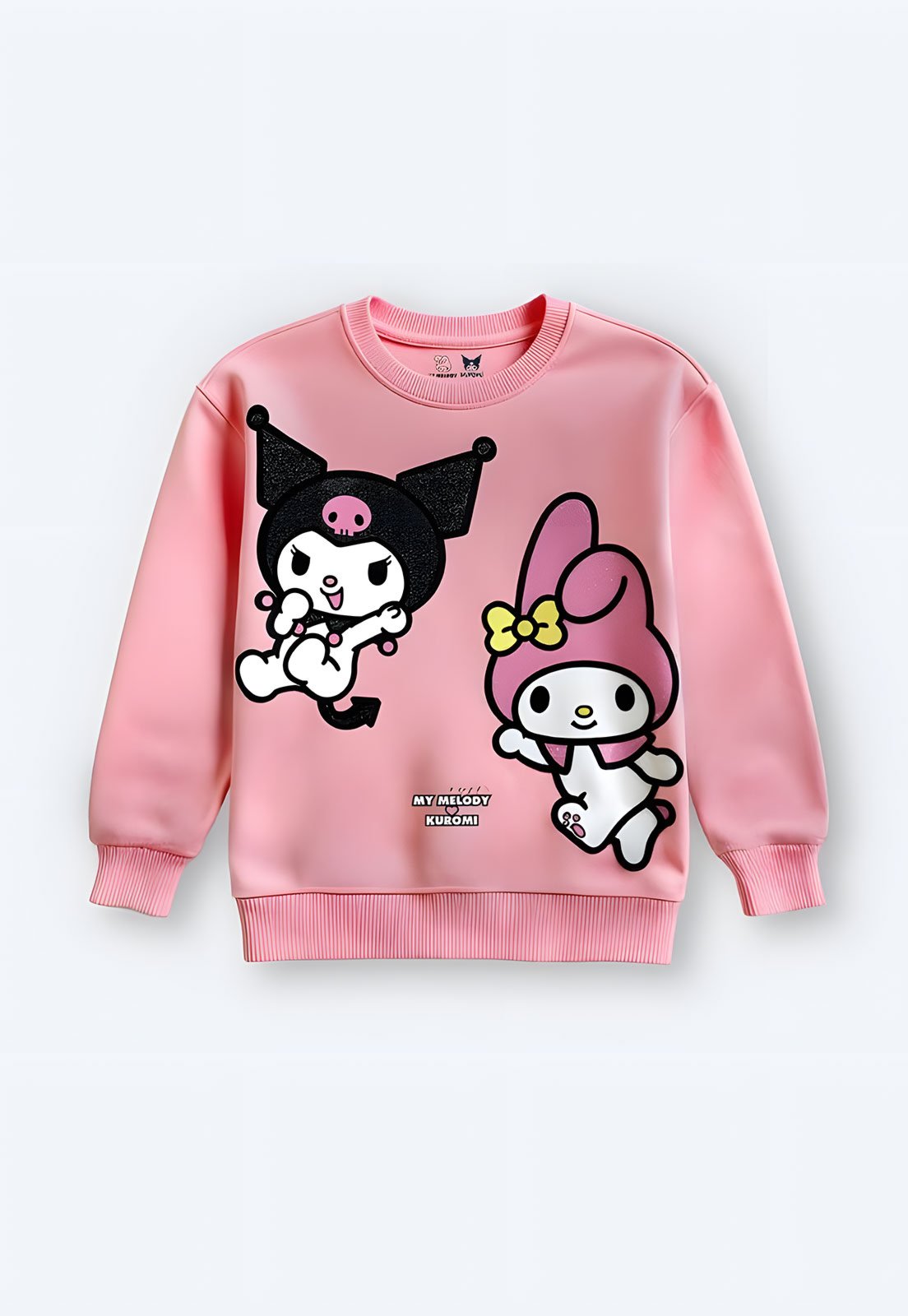 Infantil - Blusa de Moletom Brandili Kuromi My Melody Rosa