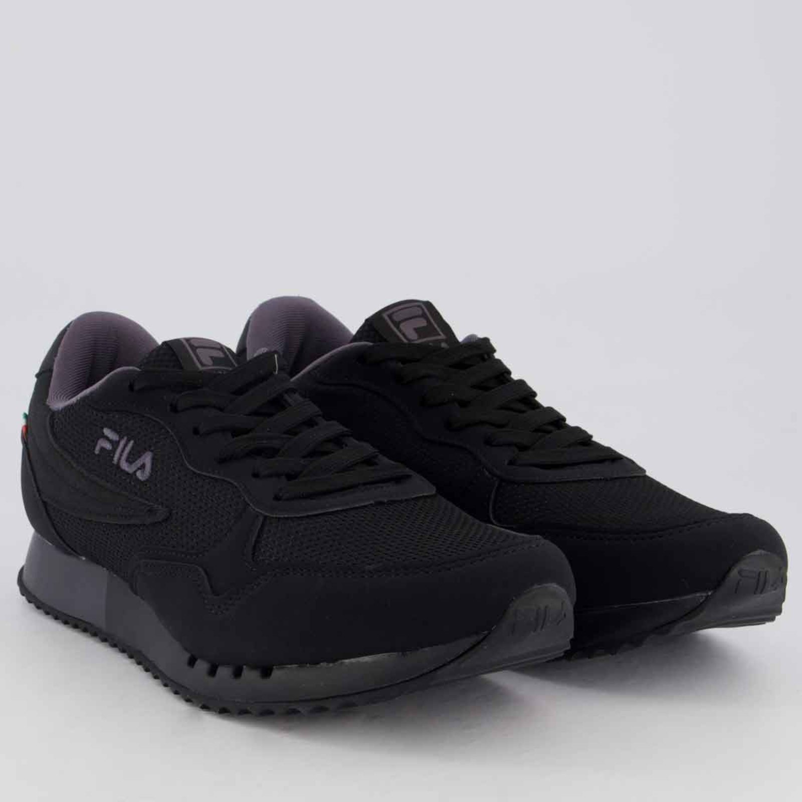 Vista 3 Tênis Fila Euro Jogger Sport II e Grafite preto Fila preto