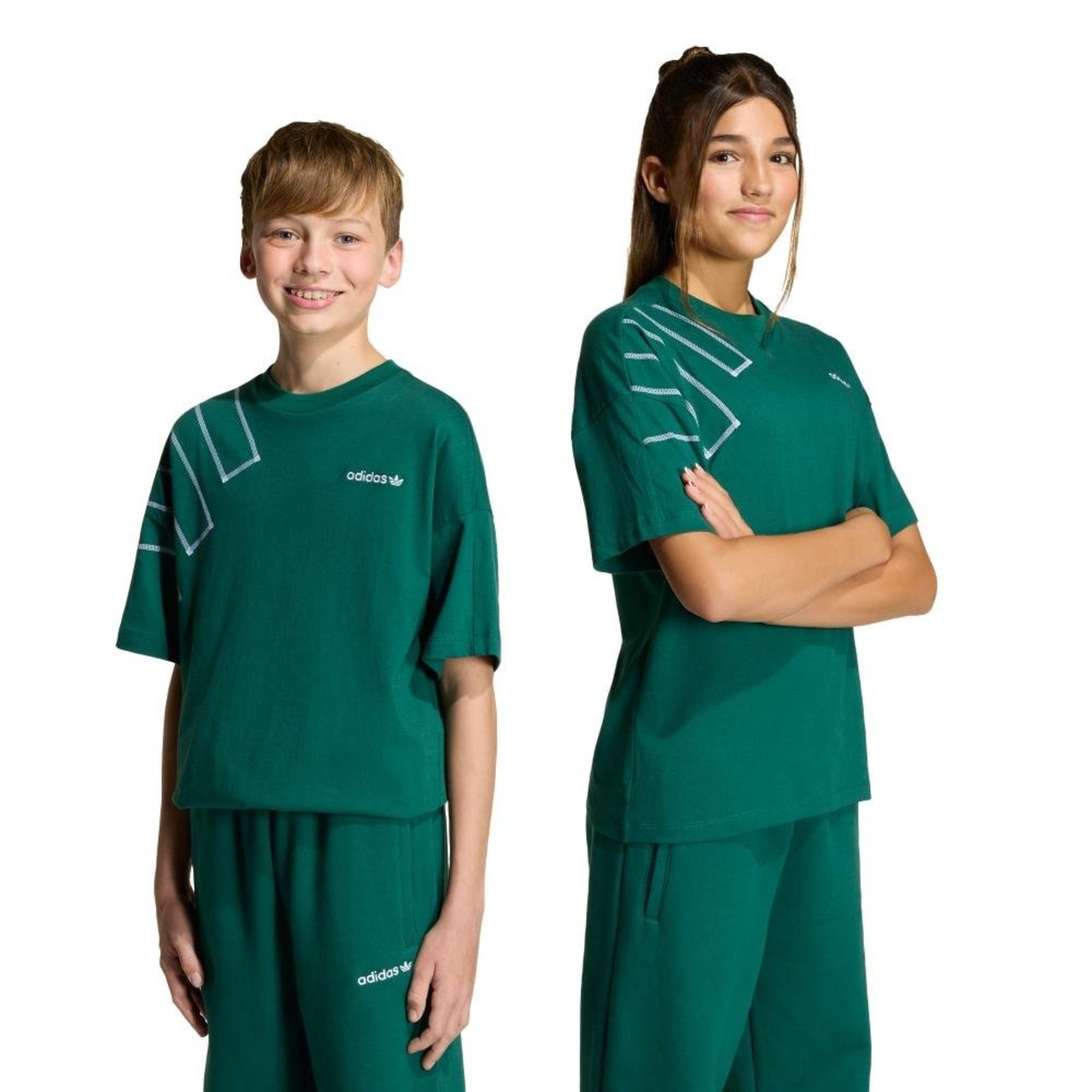 Infantil - CAMISETA FOLGADA BLOCKED adidas Originals Verde