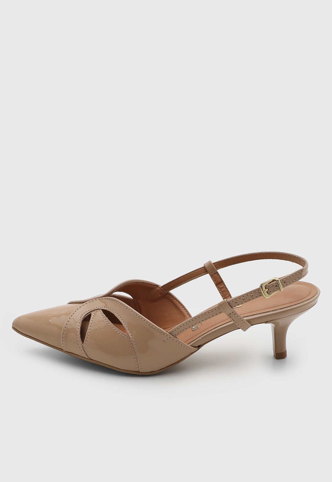 Scarpin Feminino Vizzano Bico Fino Bege