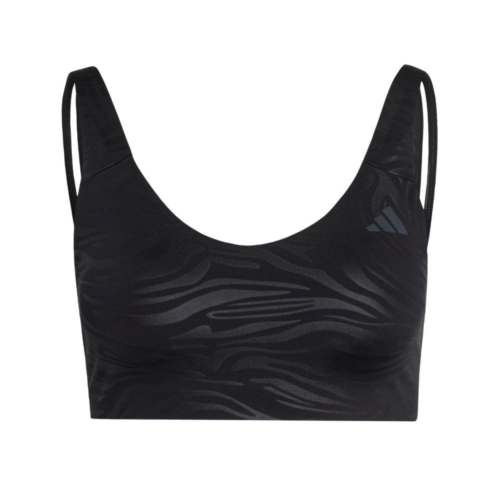 Top Esportivo Estampado Suporte Leve All Me Essentials adidas Performance Preto