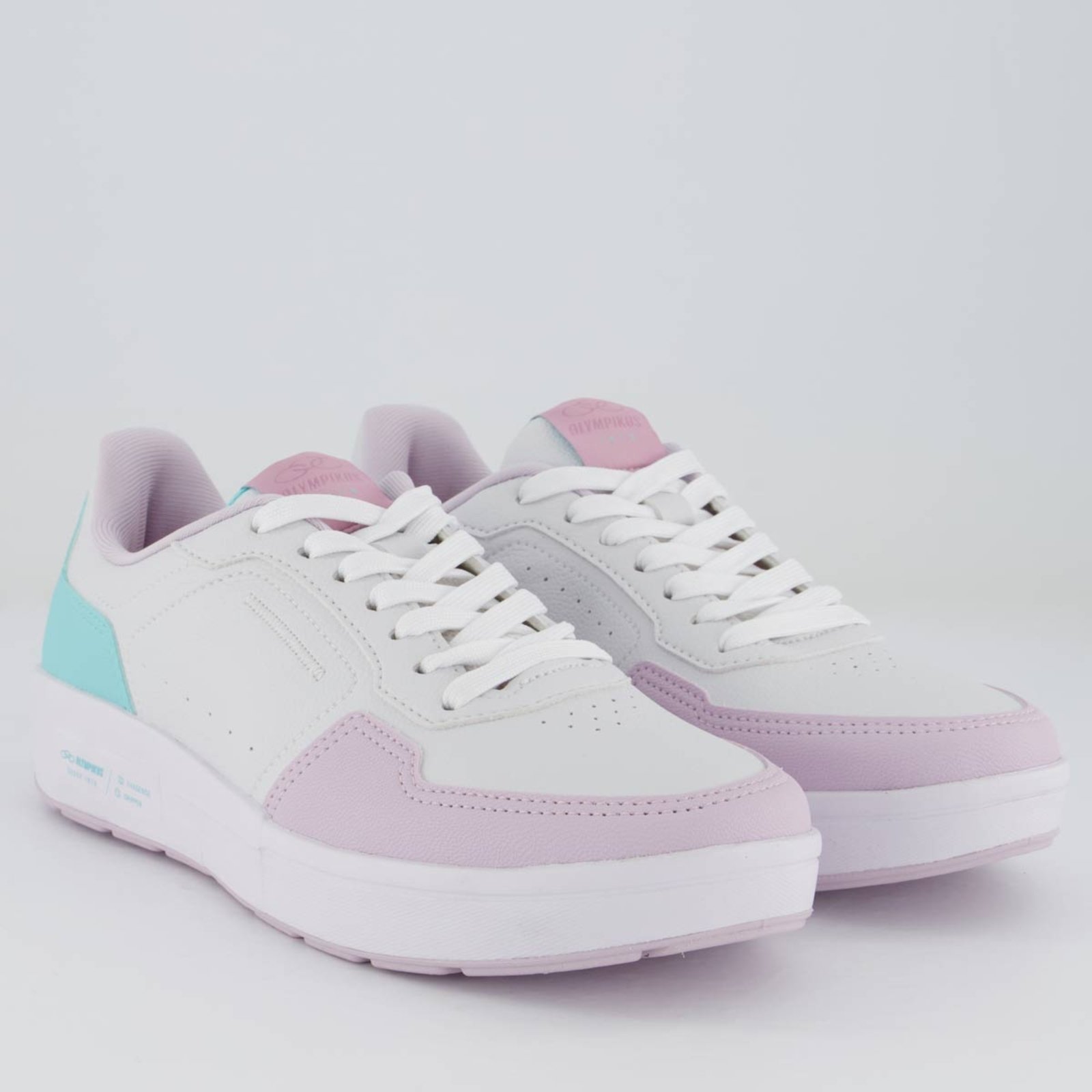 Vista 3 Tênis Olympikus Versa Feminino e Lilás branco OLYMPIKUS branco