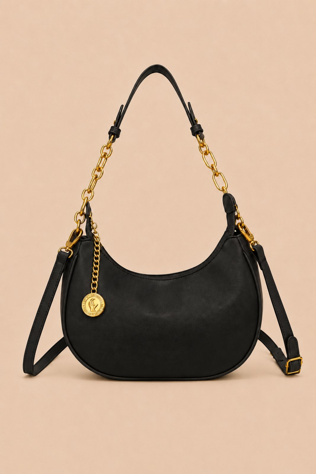 Bolsa Média Transversal D Bell Outlet Fashion Estela Preto