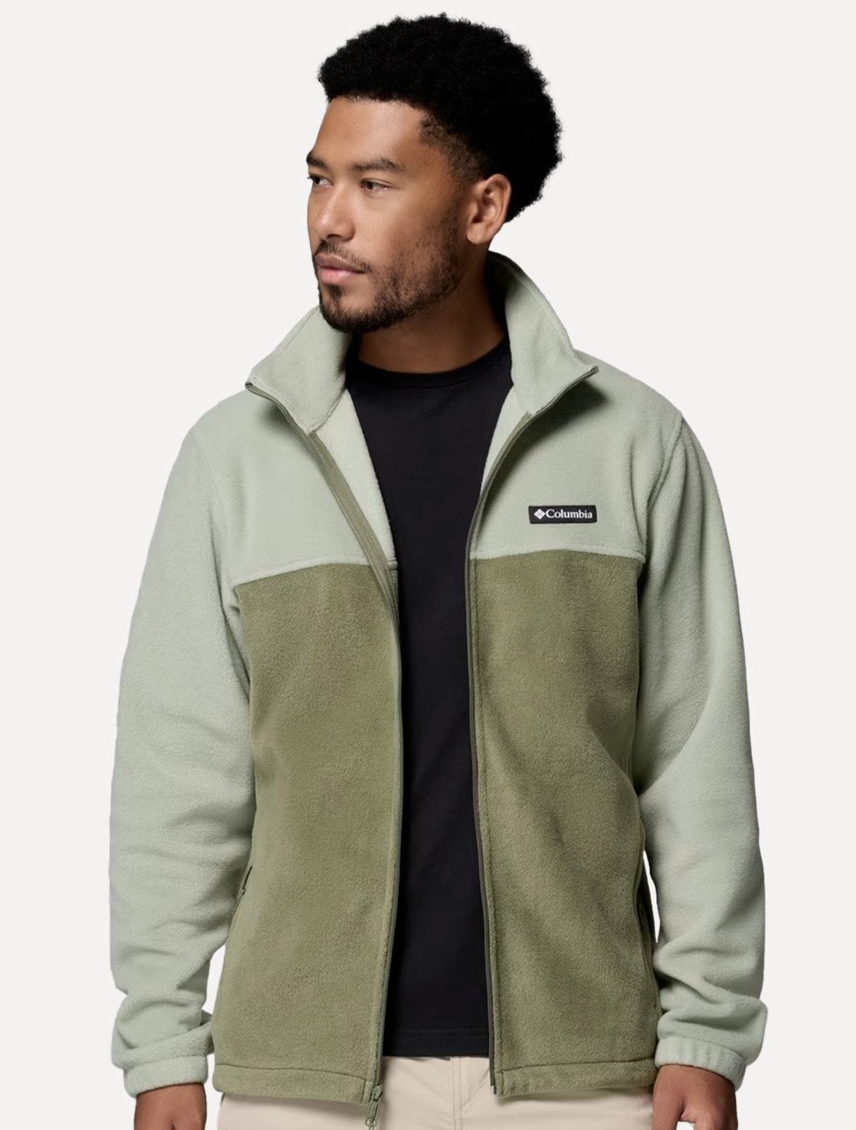 Jaqueta Columbia Masculina Fleece Ss Mountain Full Zip Verde/Verde Claro