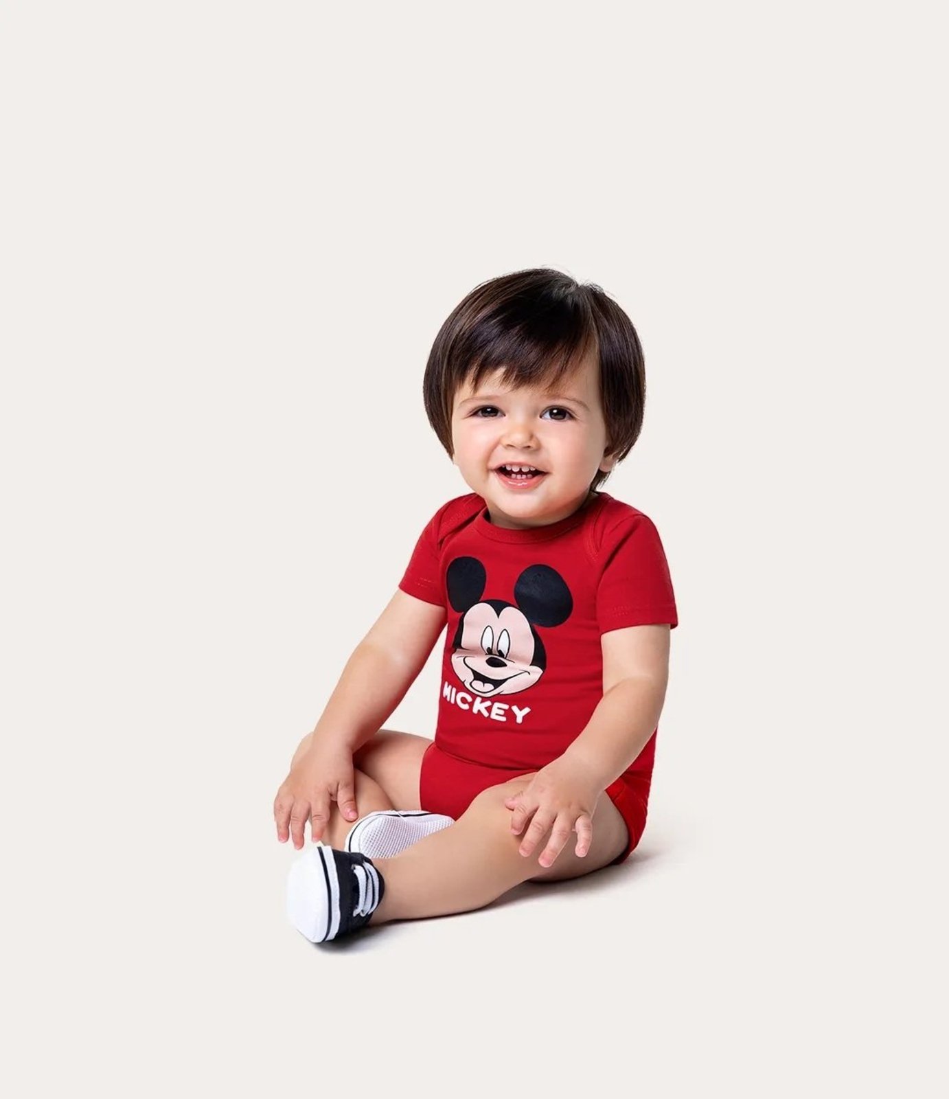 Infantil - Body Mickey Mouse Disney® Em Algodão Malwee