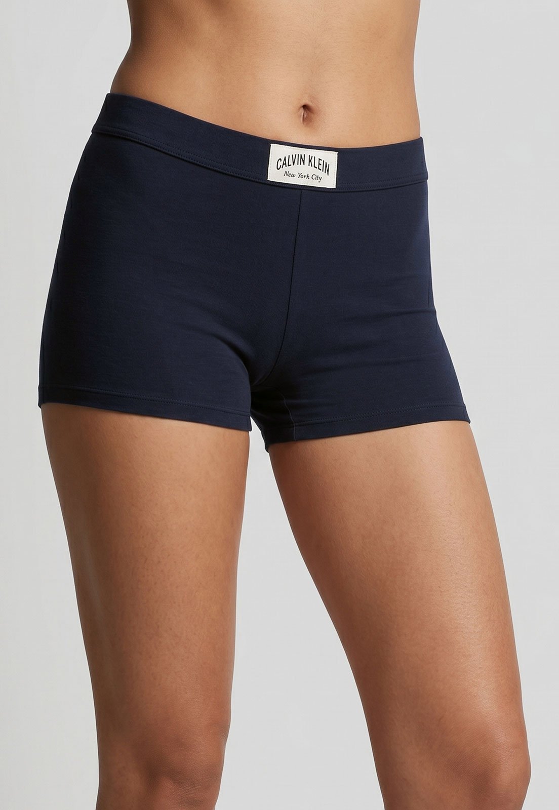 Calcinha Feminina Calvin Klein Underwear Boyshort Heritage Athletic Azul-Marinho