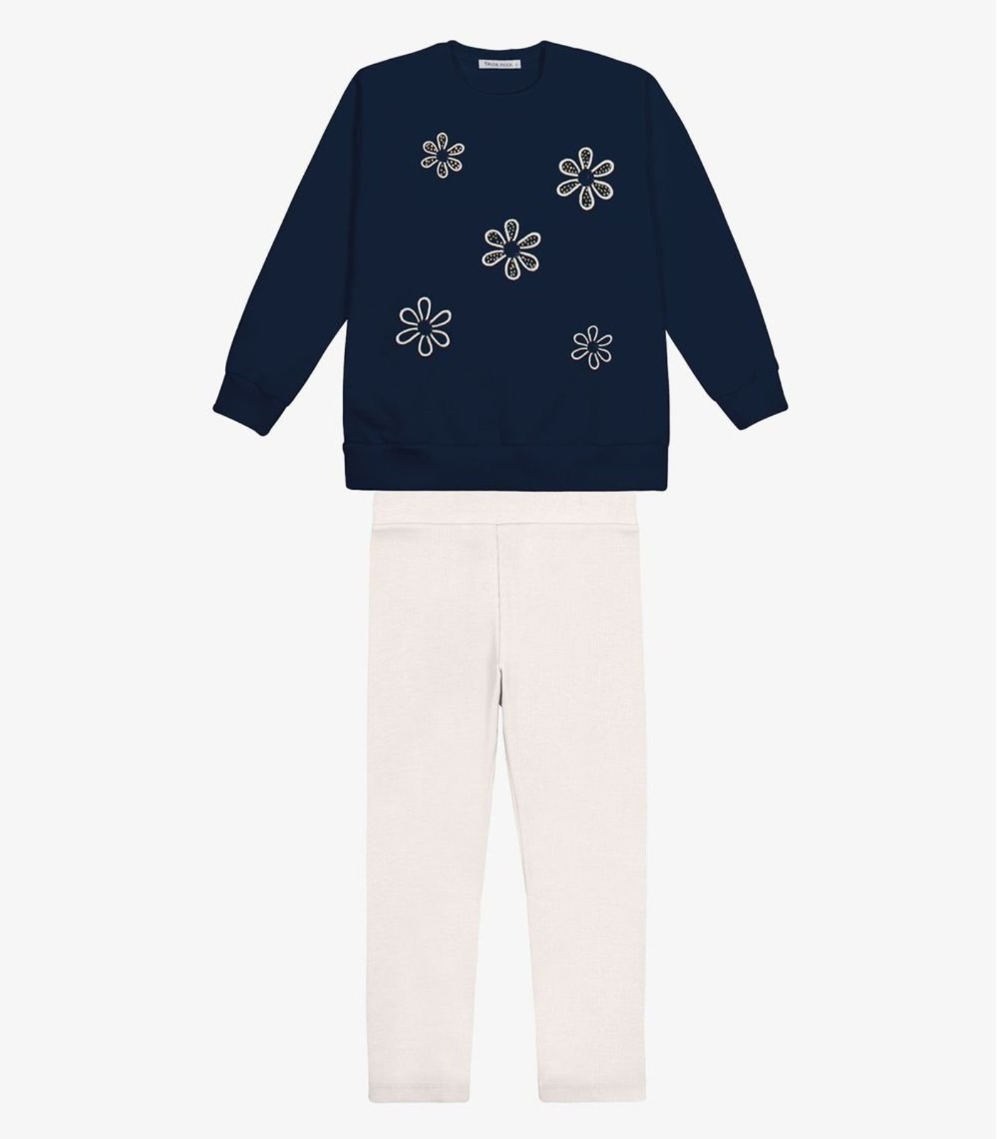 Infantil - Conjunto Blusão com Legging Moletom Trick Nick Azul