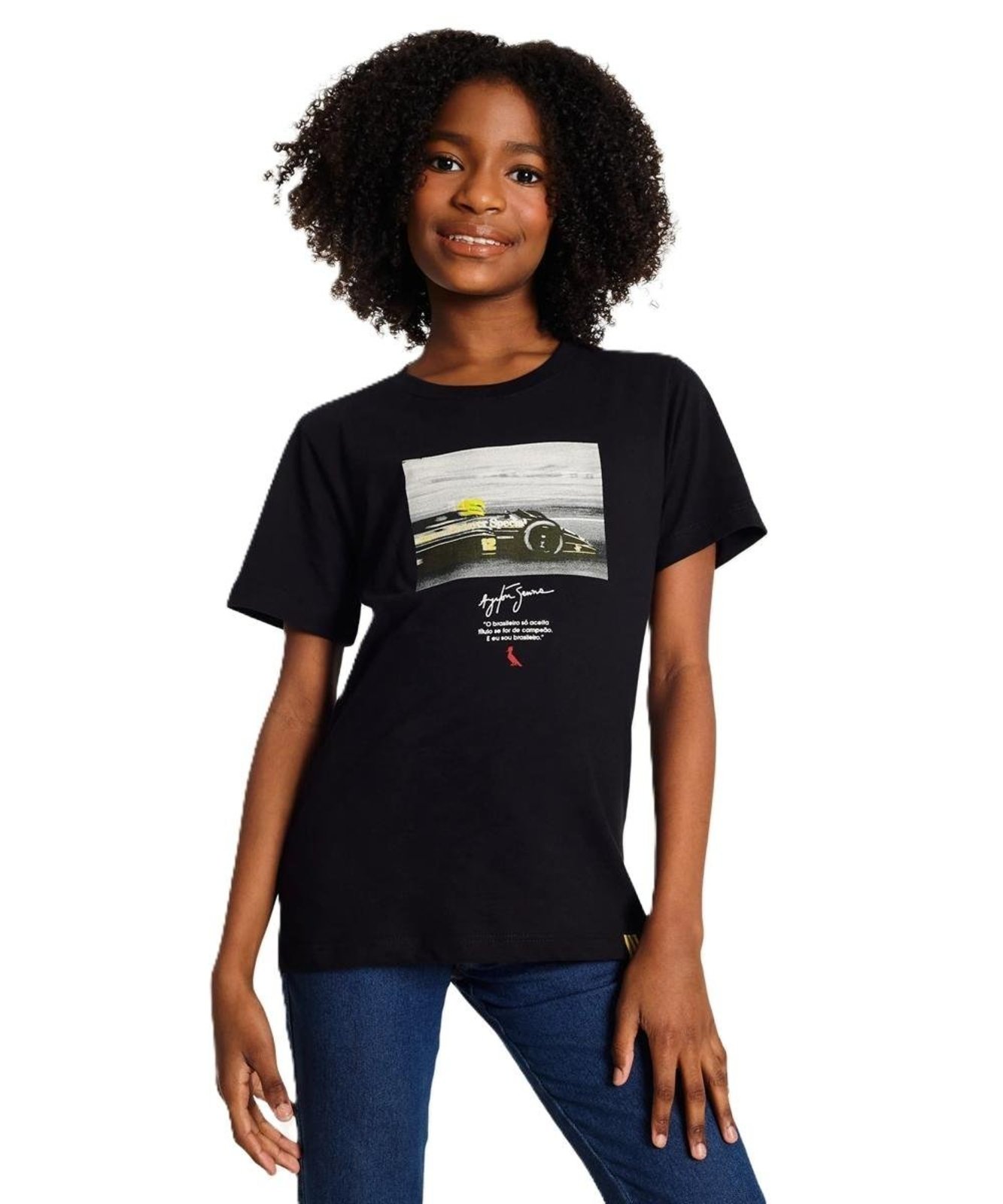 Infantil - Camiseta Estampada Retrato Senna Reserva Mini