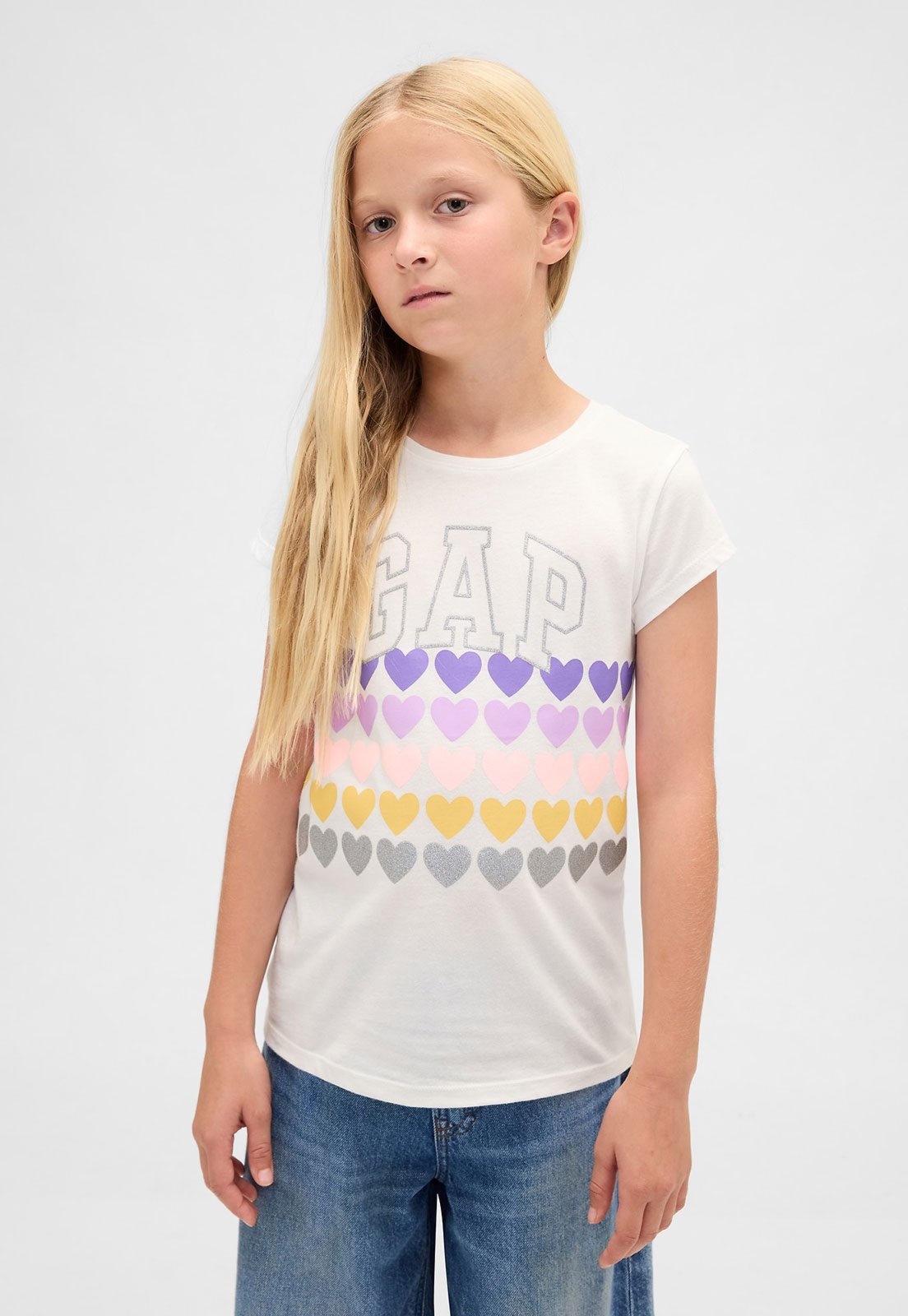Infantil - Camiseta GAP Logo Algodão Branca