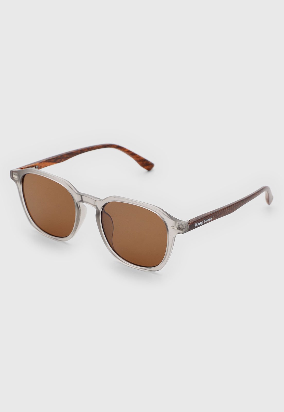 Óculos de Sol Hang Loose UV 400 Hastes Madeira Marrom