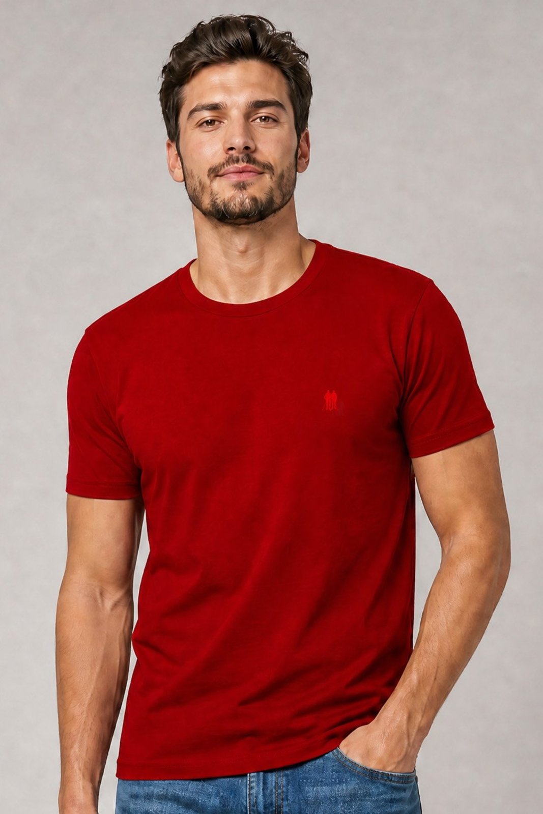 Camiseta Masculina Premium Algodão Polo Wear Vermelho