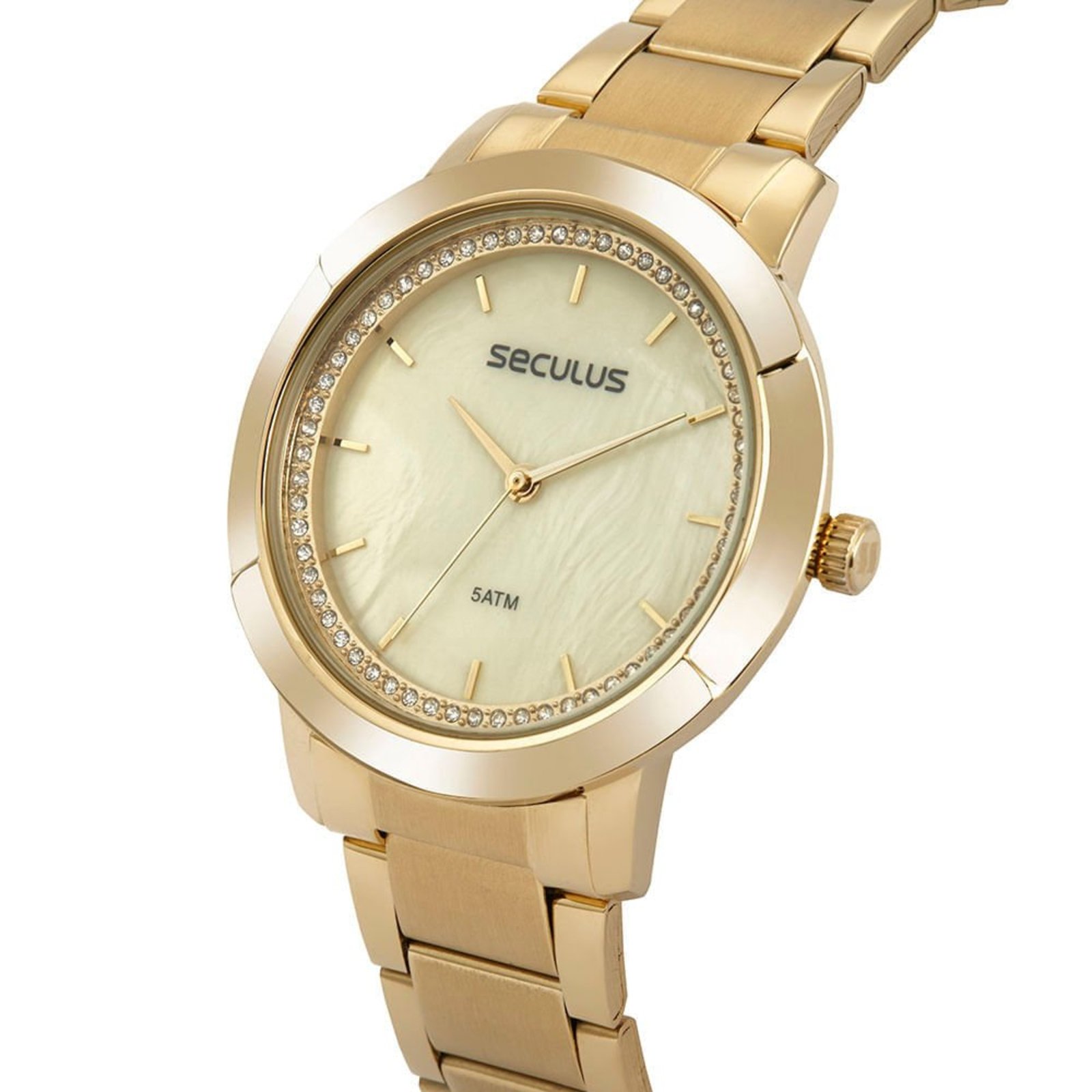 Relógio Feminino Casual Dourado Seculus