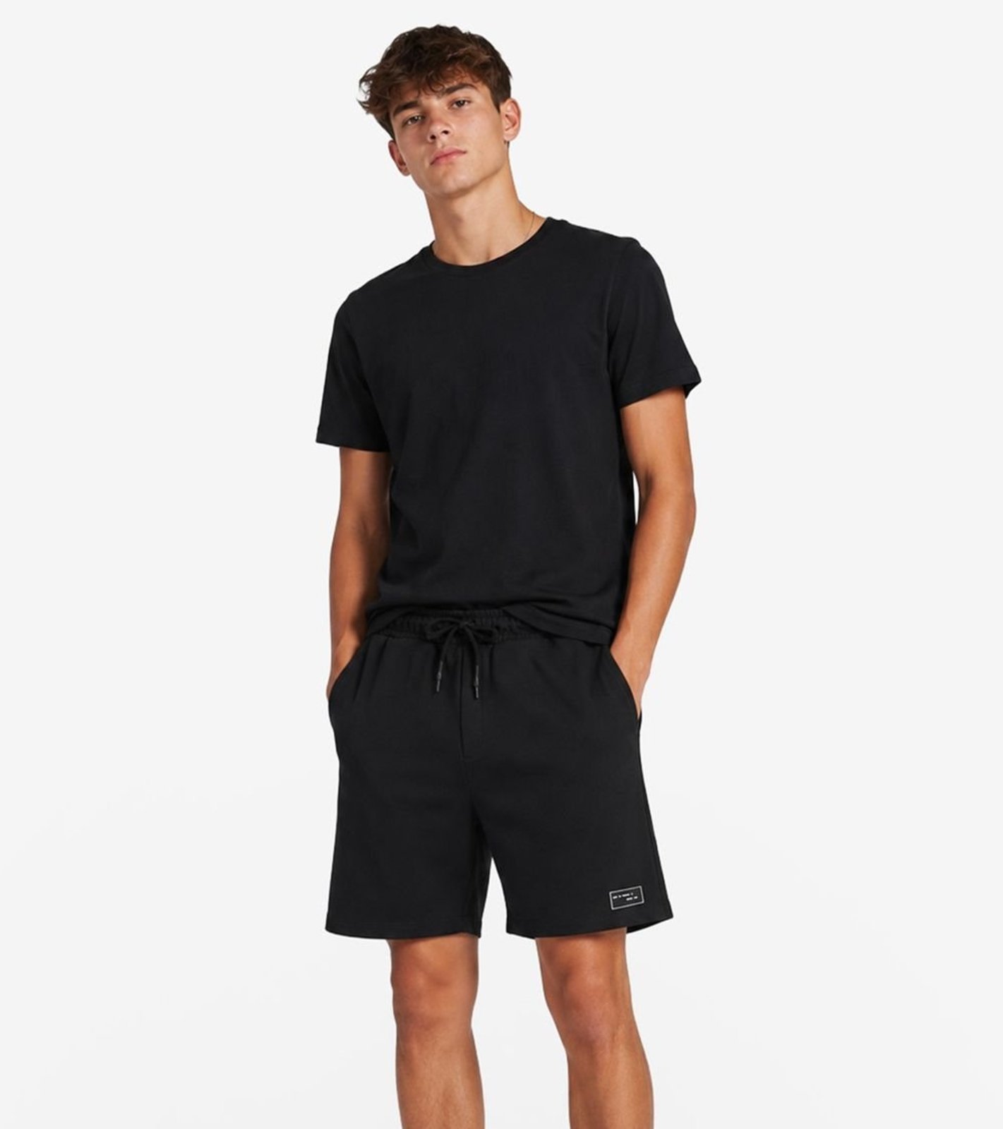 Infantil - Bermuda Masculina Moletom Sarjado Com Bolso Minty Preto