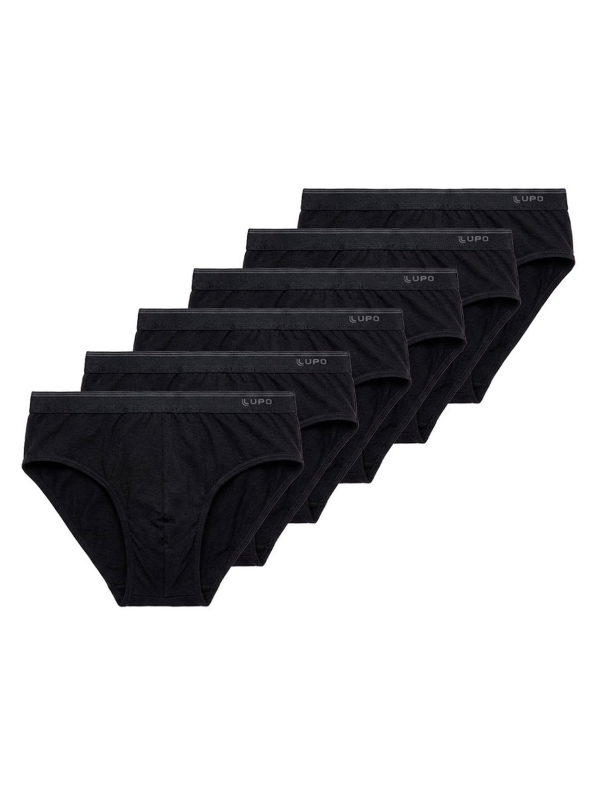 Kit com 6 Cuecas Slip Lupo 485-003