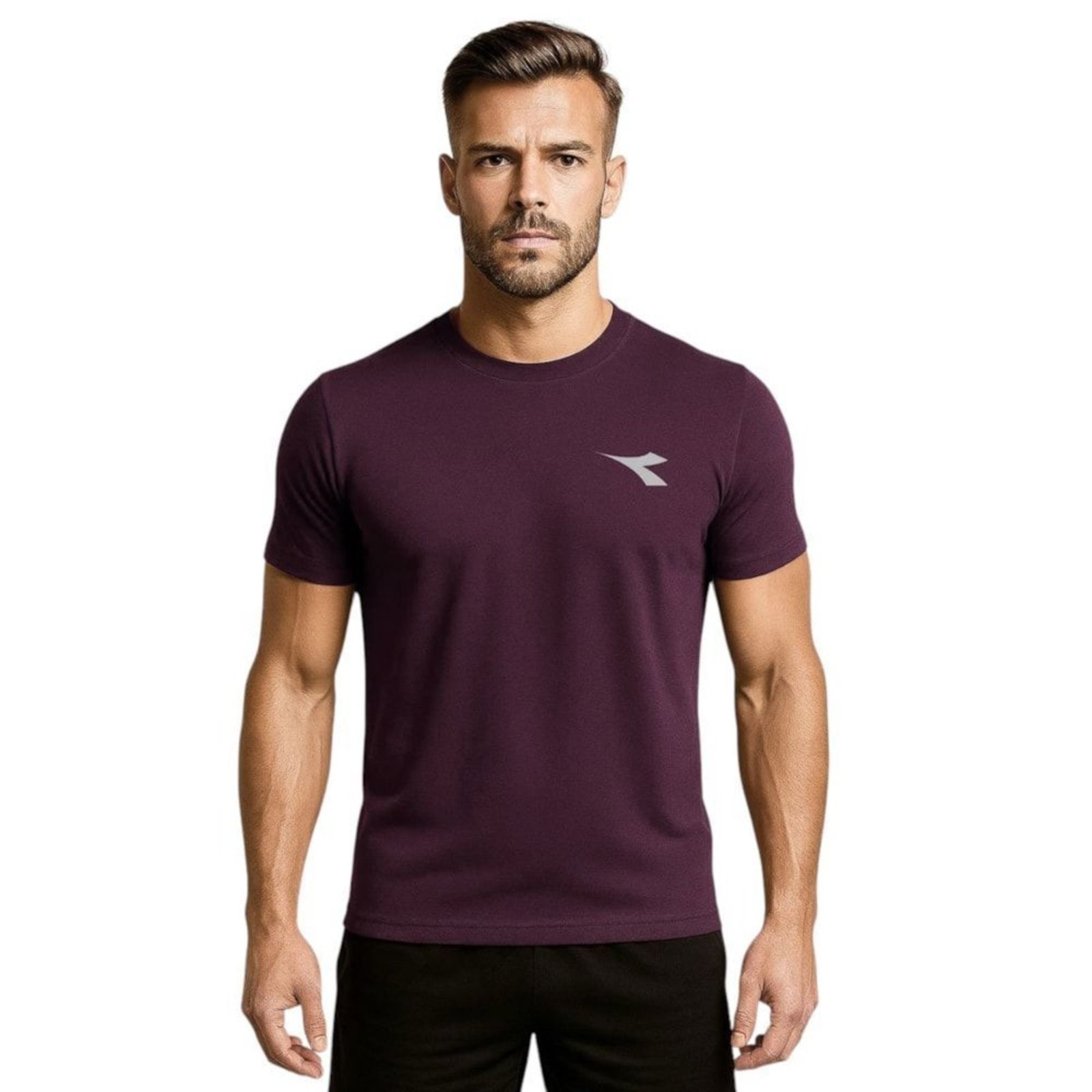 Camiseta Diadora Small Logo Masculina - Vermelho - diadora
