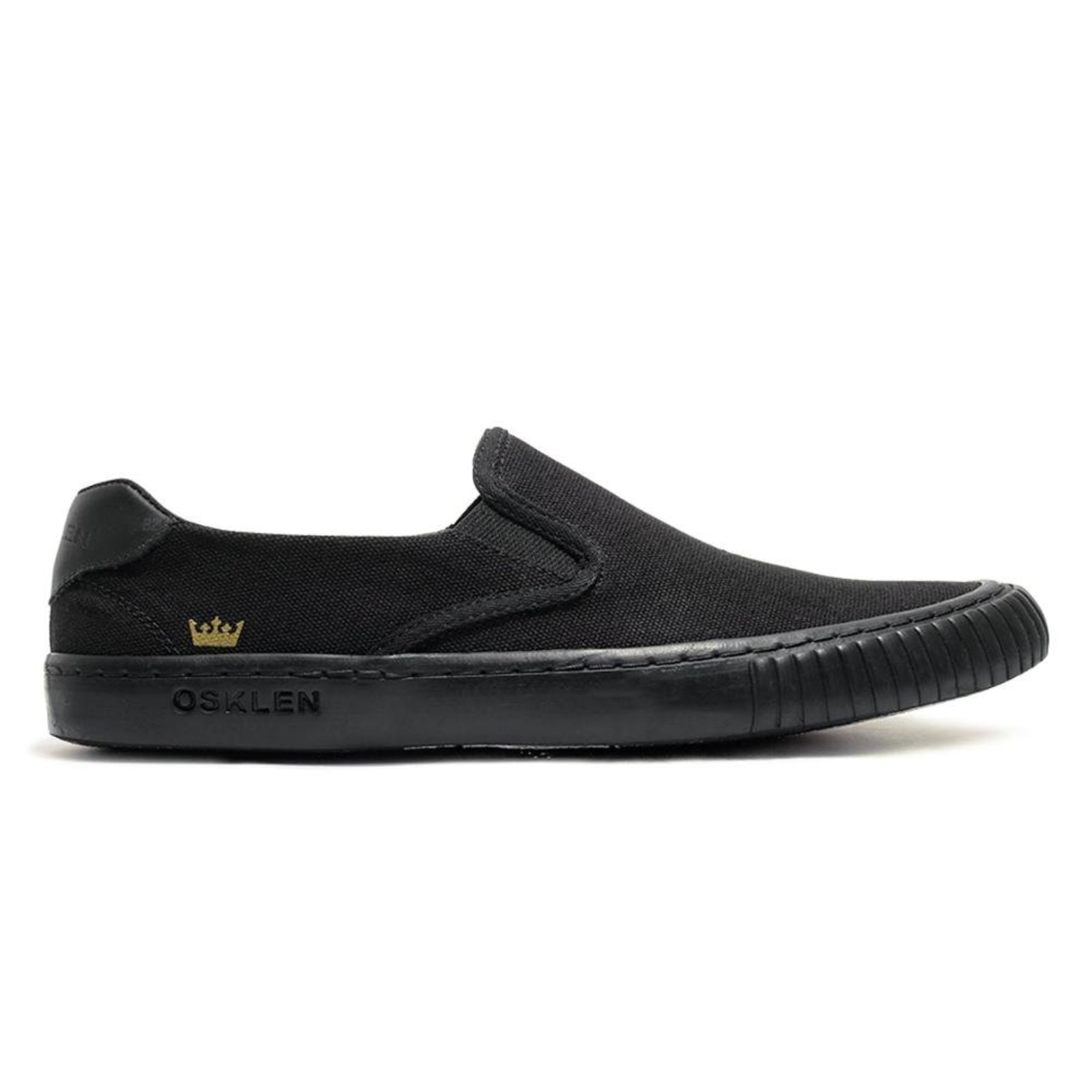 Tênis Osklen Slip on Canvas Black Sole Masculino Preto