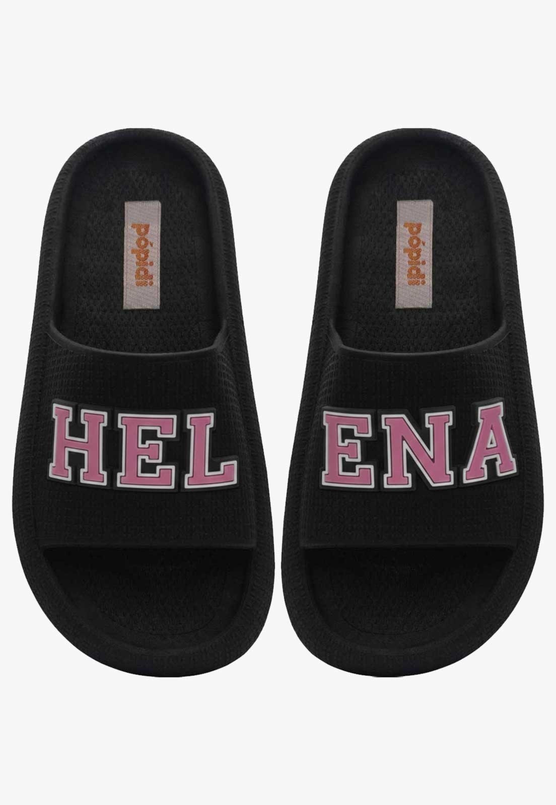 Infantil - Chinelo Pópidi Personalizado HELENA Estilo Nuvem Preto