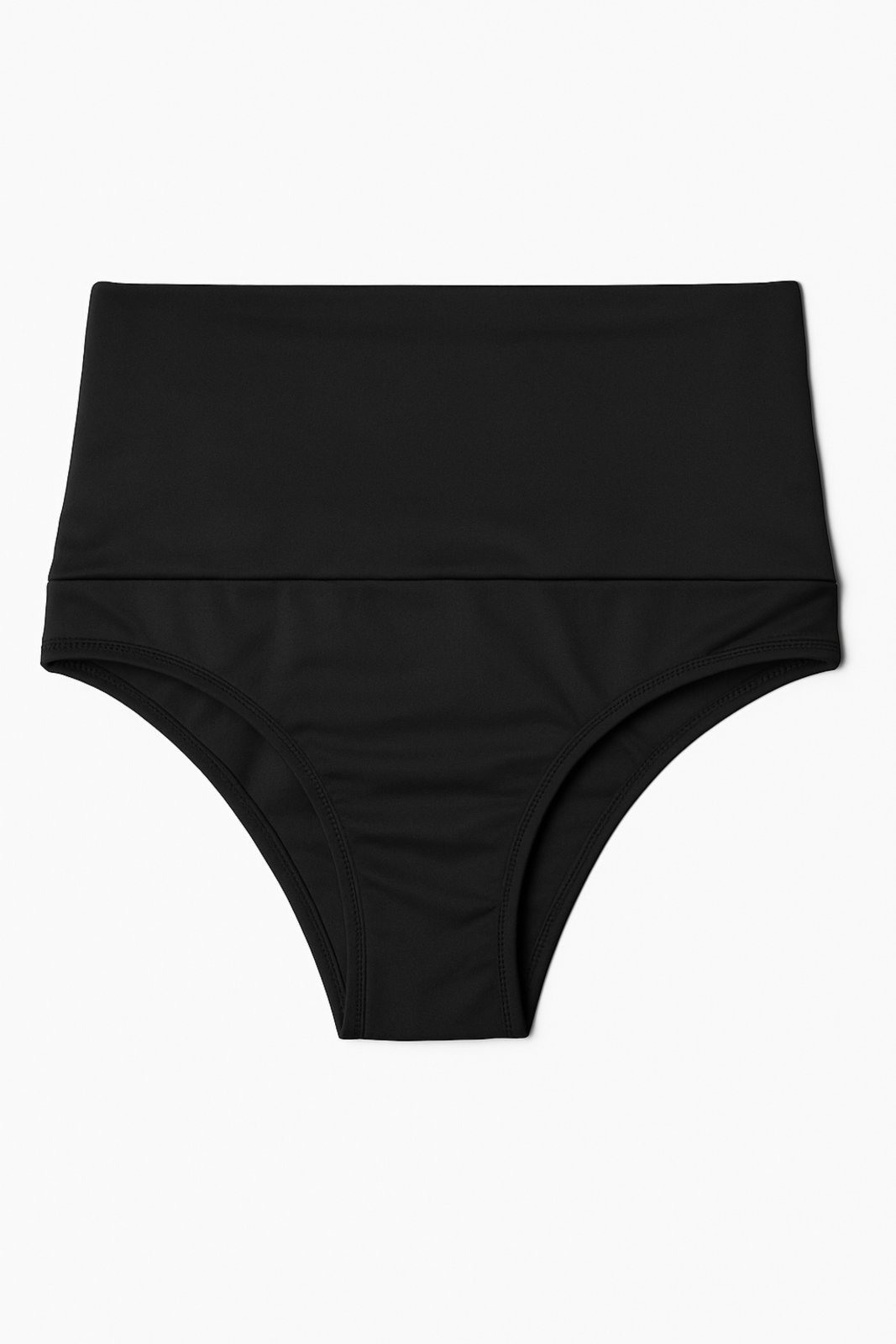 Cinta Vekyo Alta Suplex Compressão Cós Duplo Feminina Pós-Parto Não Enrola 15 cm Preto