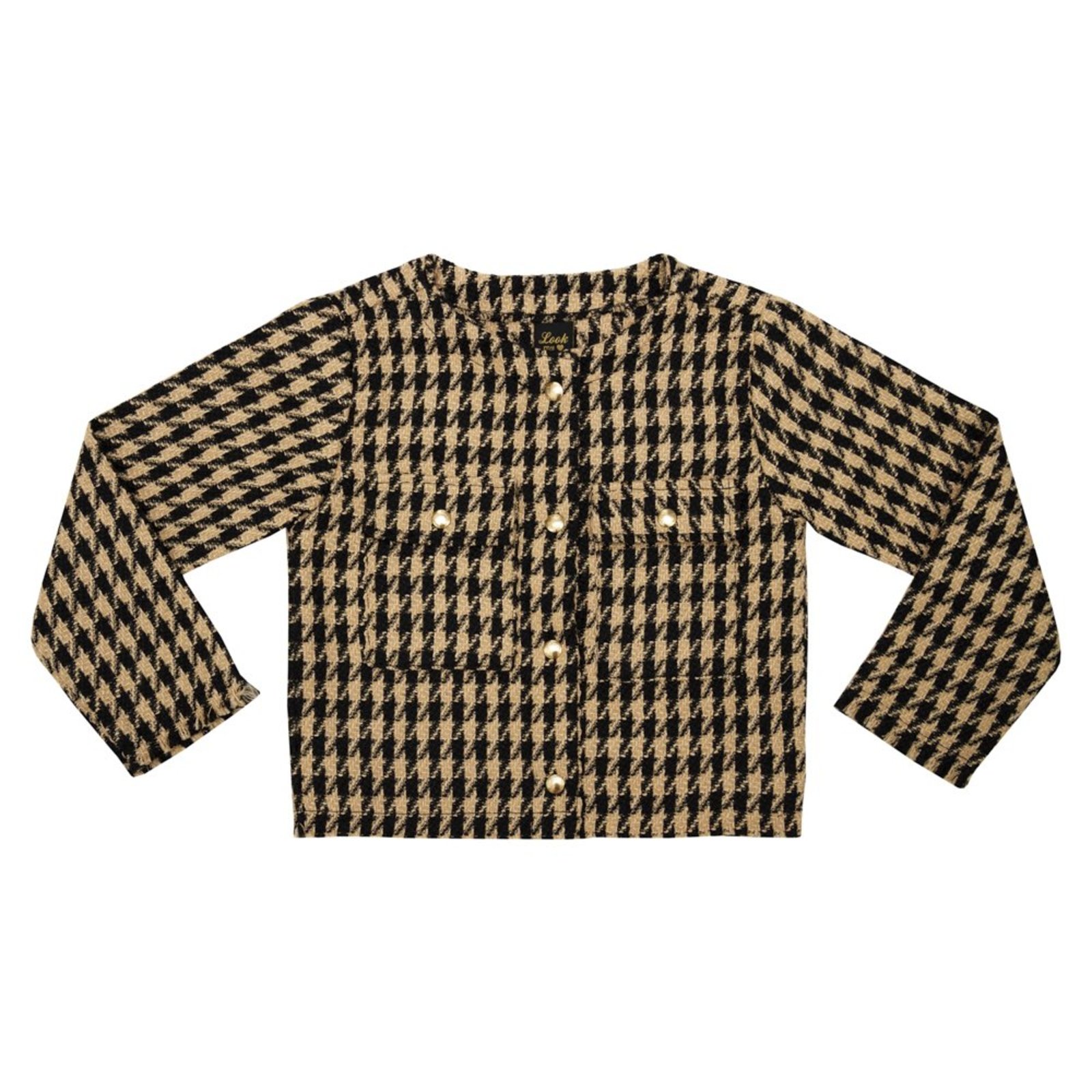 Infantil - Jaqueta Juvenil Look Jeans Tweed Cáqui