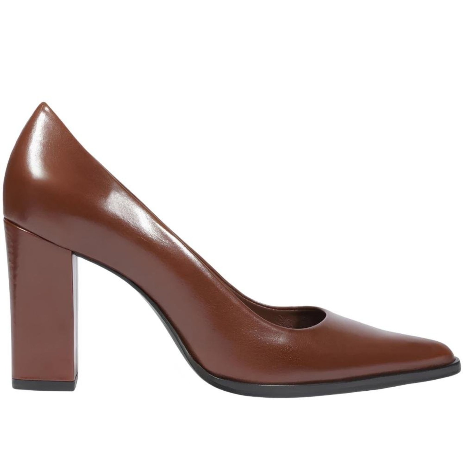 Scarpin Feminino Eleanor em Couro Schutz S226070001 Toffee Incolor