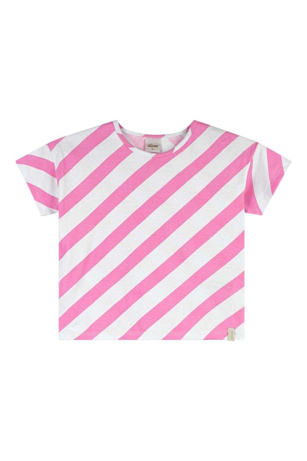 Infantil - Blusa Menina Meia Malha Estampada Elian Rosa