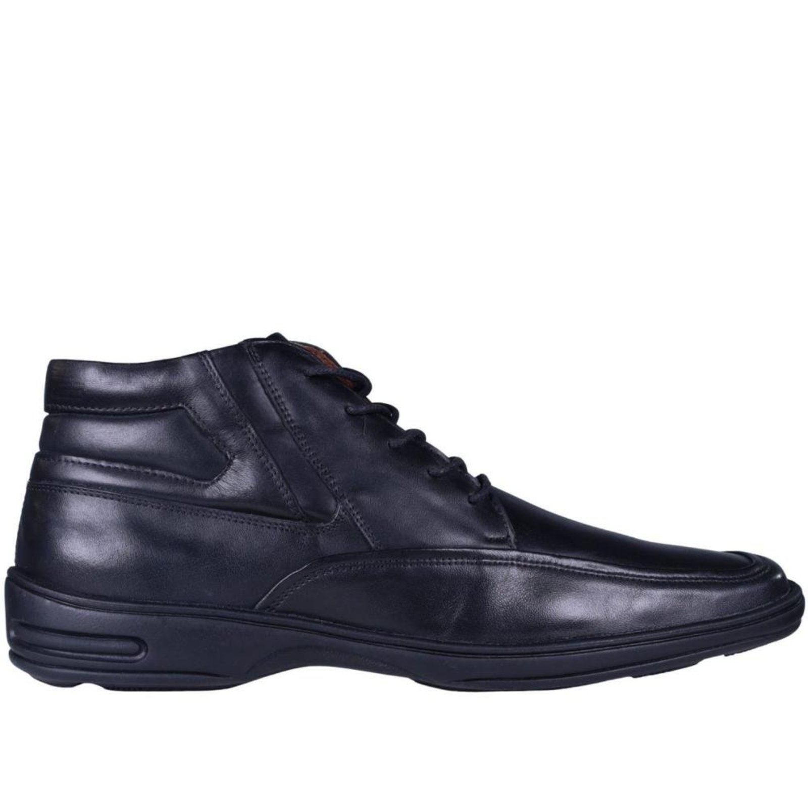 Bota Masculina em Couro Zariff Med005l Preto Incolor