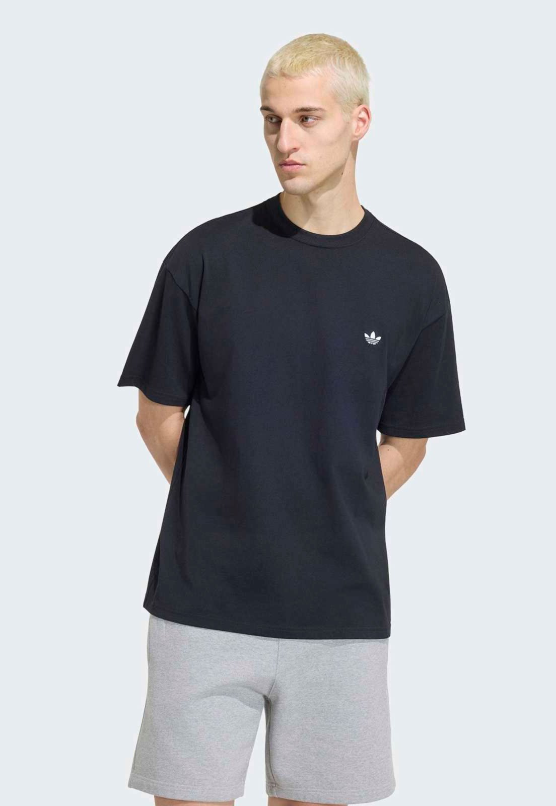 Camiseta Masculina adidas Originals Trefoil Essentials Preta