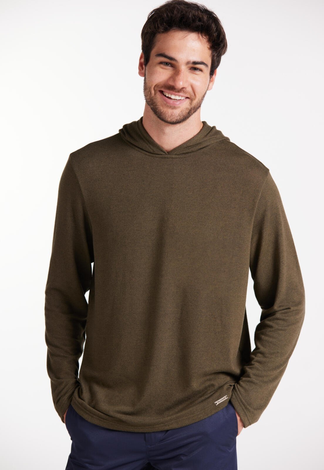 Blusa Com Capuz Malha Tricot Traymon Verde Oliva
