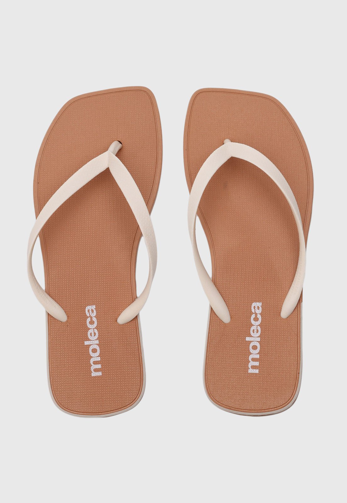 Vista 2 Chinelo Feminino Moleca Dedo Off-White off-white white MOLECA off-white white