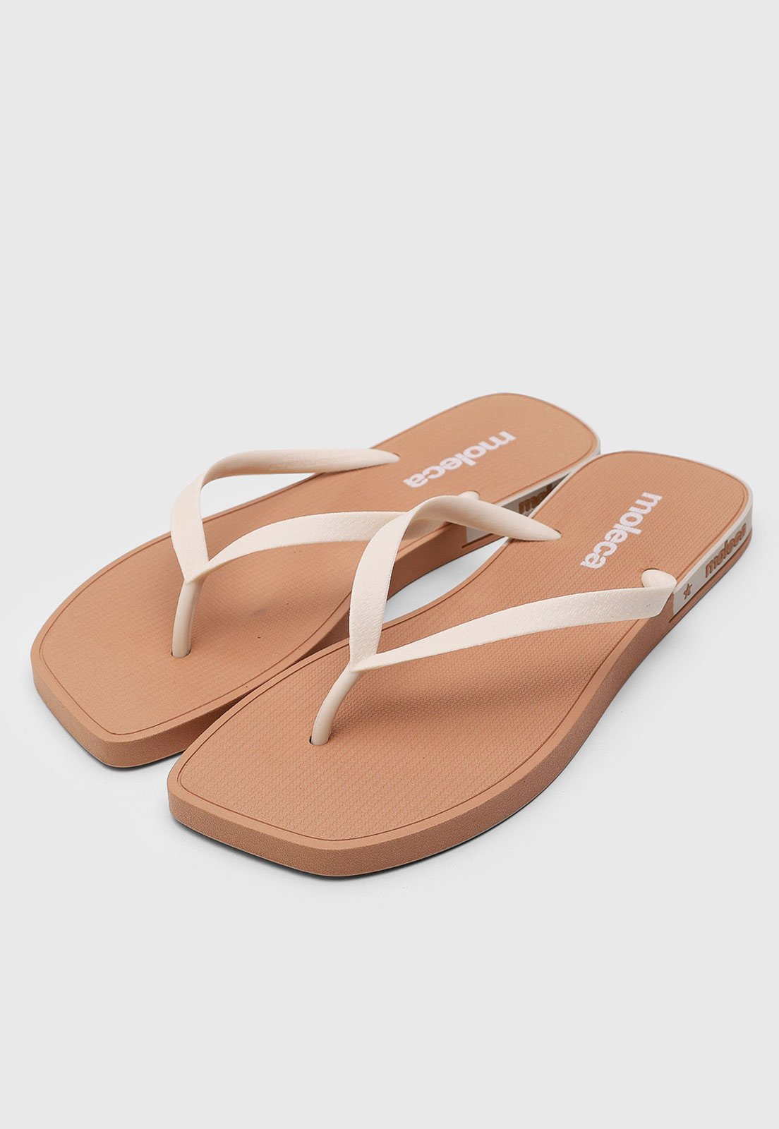Vista 3 Chinelo Feminino Moleca Dedo Off-White off-white white MOLECA off-white white