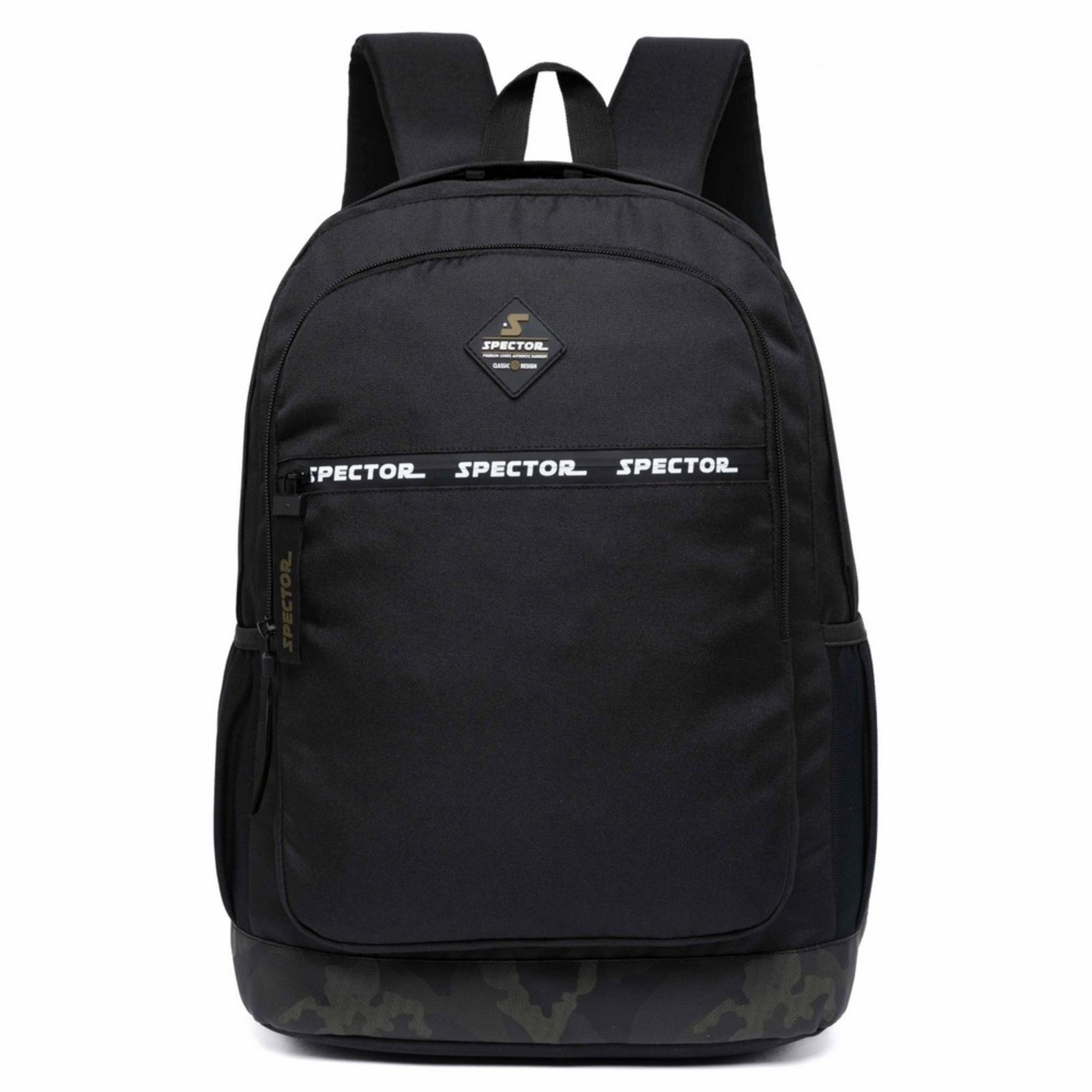 Vista 2 Infantil - Mochila Unissex Escolar Trabalho Espaçosa Spector preto Spector preto