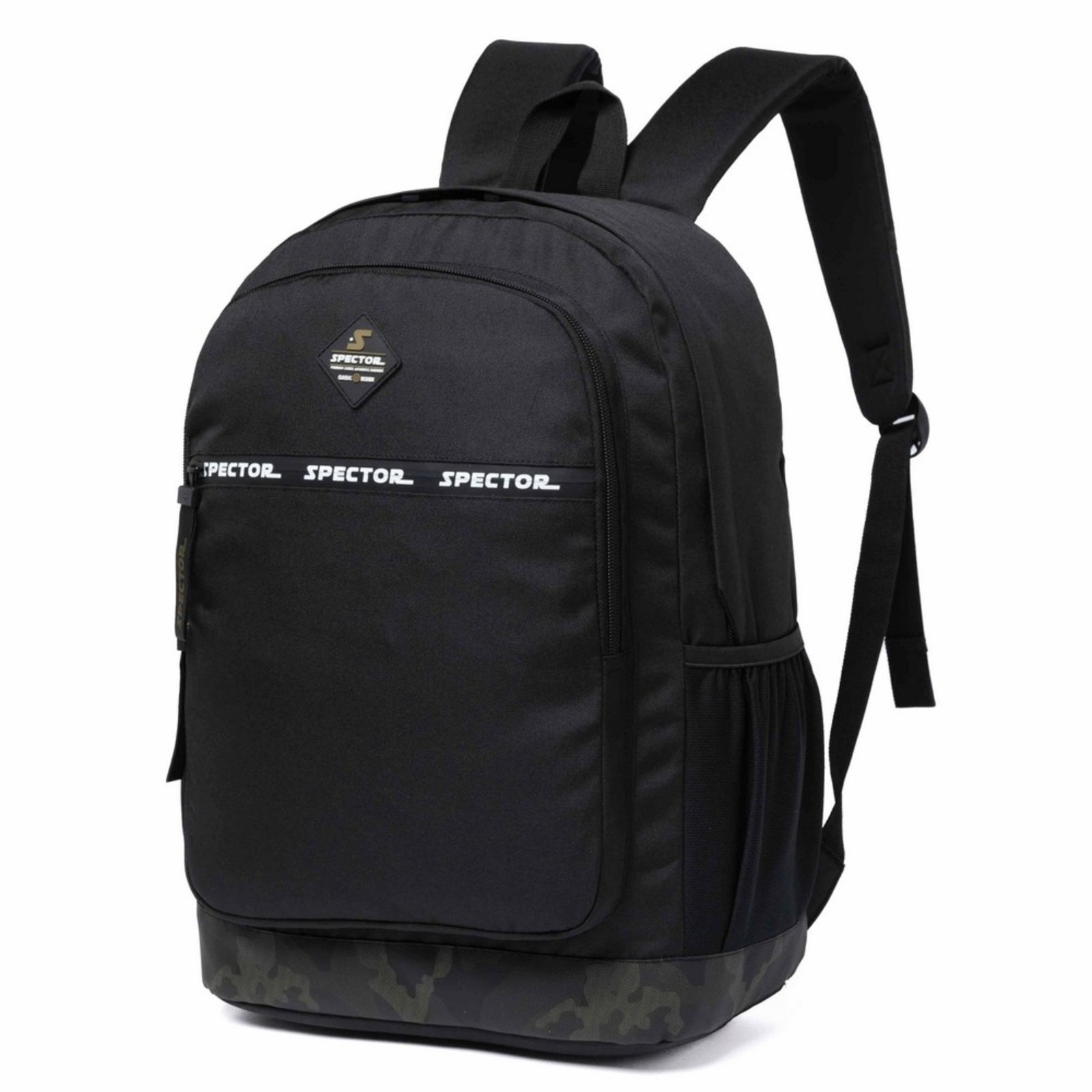 Vista 3 Infantil - Mochila Unissex Escolar Trabalho Espaçosa Spector preto Spector preto