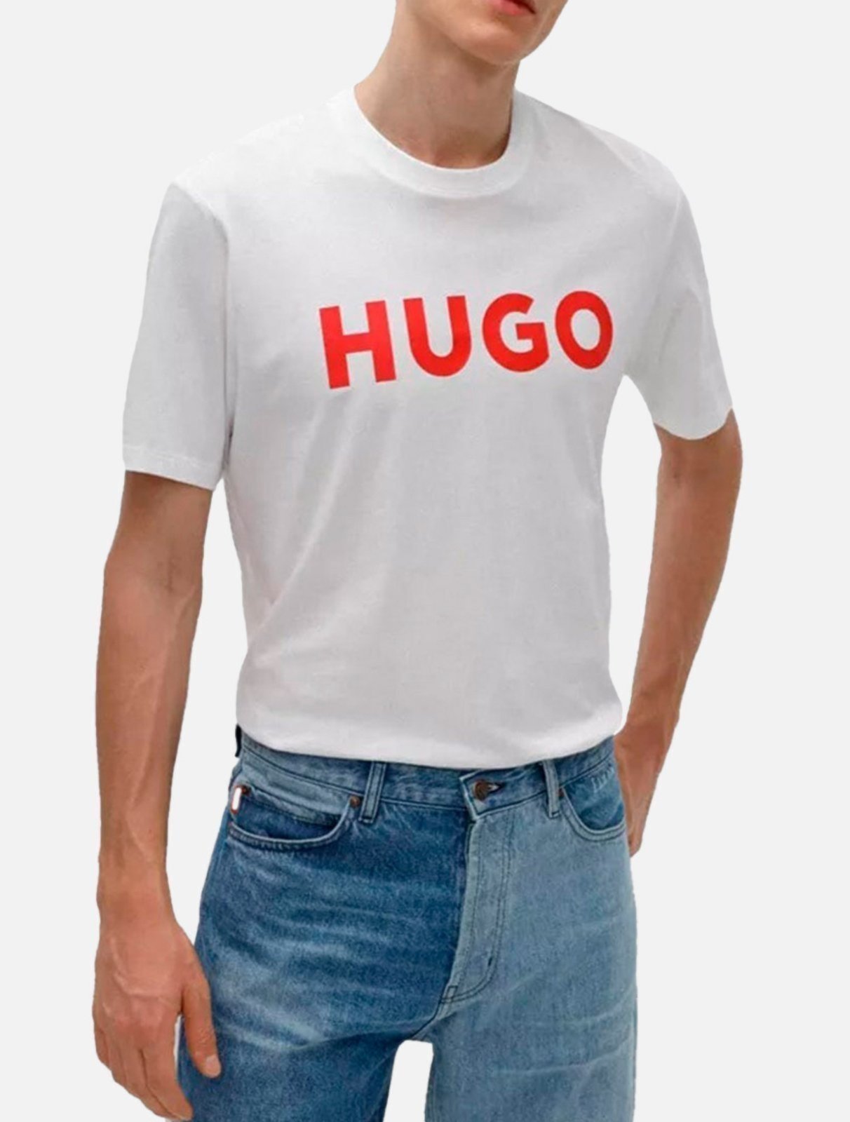 Camiseta Hugo Boss Masculina Regular Dulivio 100 Branca