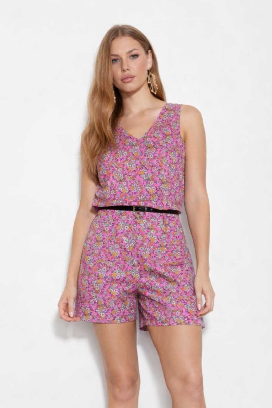 Short Vanibele Floral Rosa