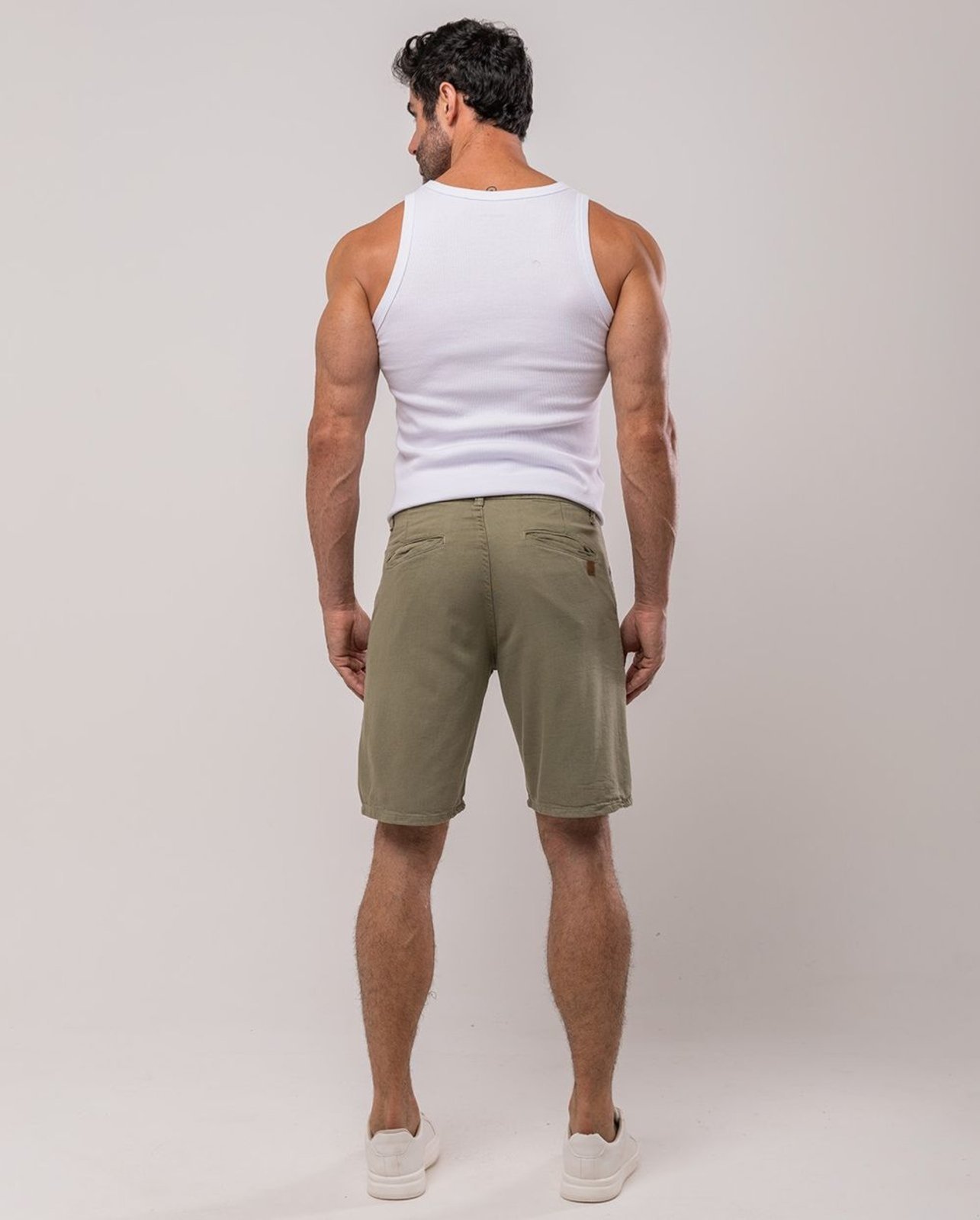 Vista 3 Bermuda Chino Masculina 11101 Consciência azul Consciência azul