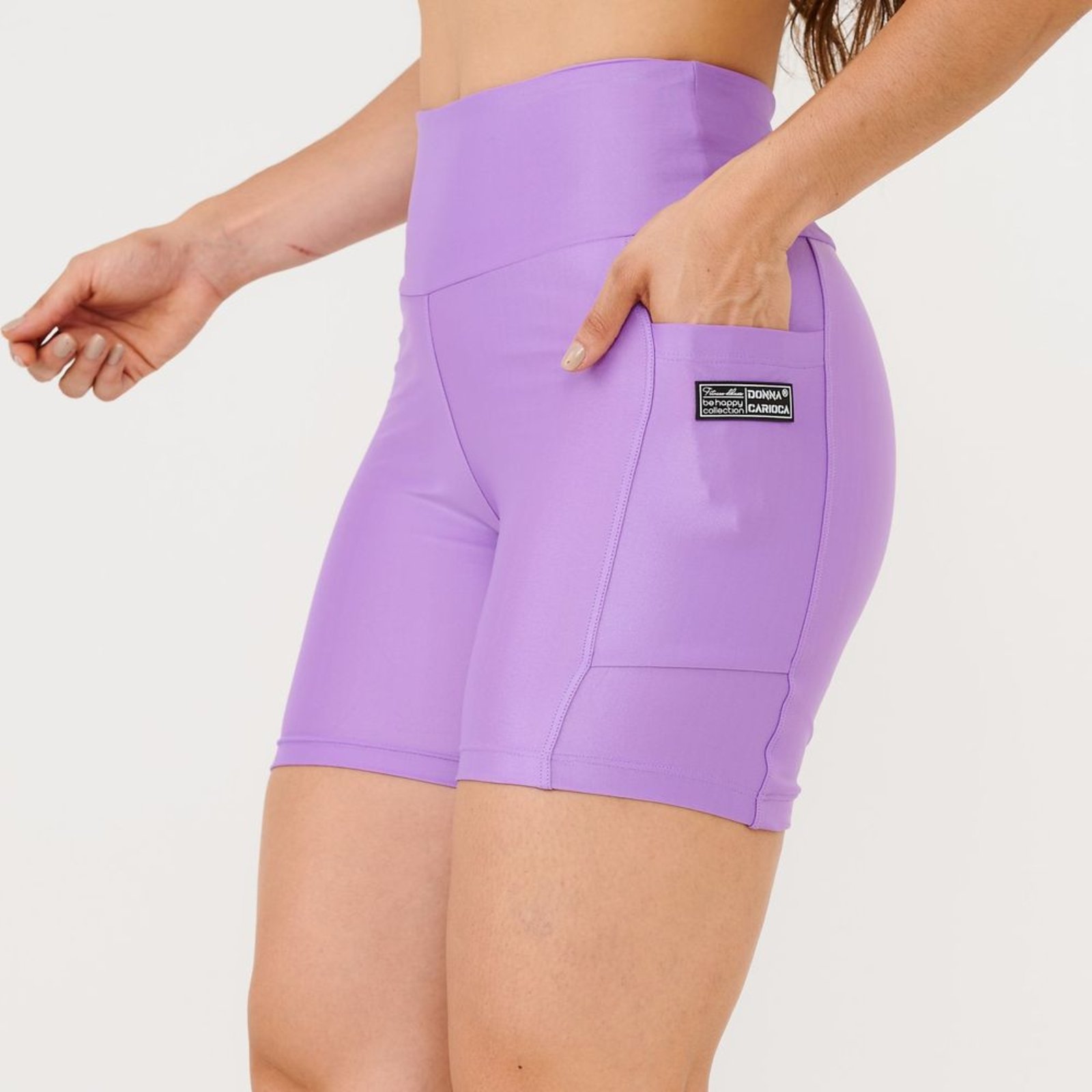 Short Essential Lilás em Cirrê Donna Carioca