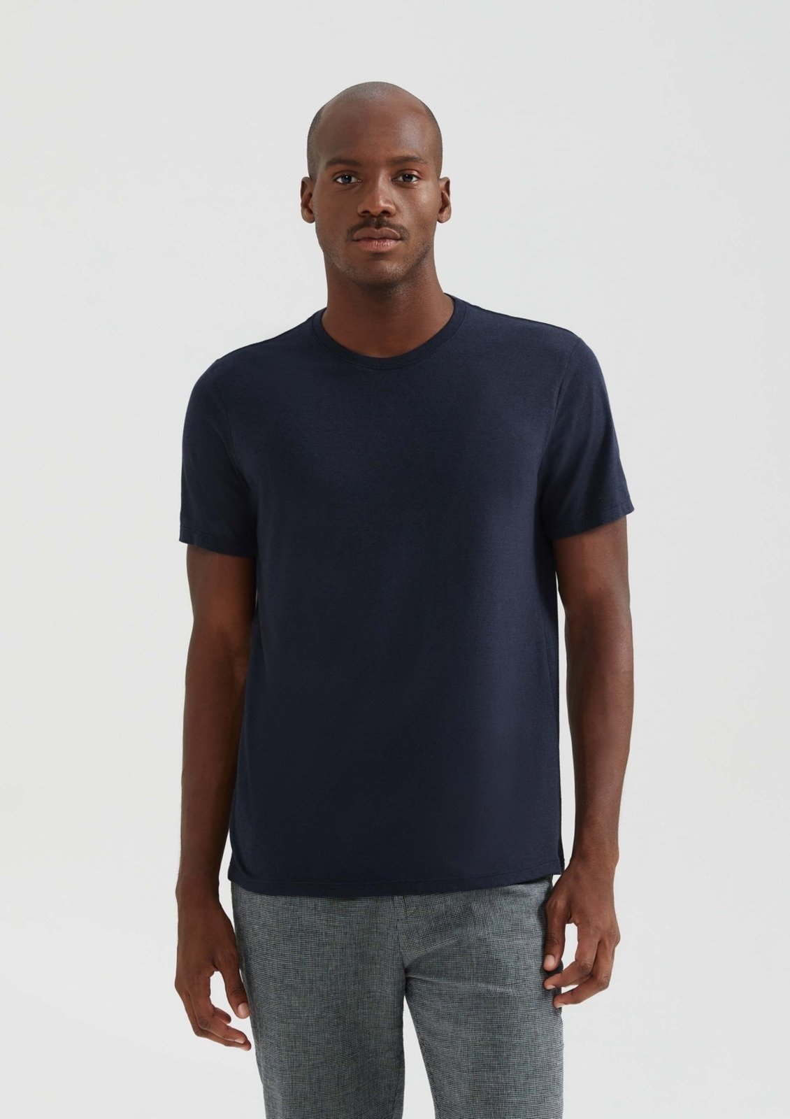 Camiseta Básica Masculina Manga Curta Em Malha H+