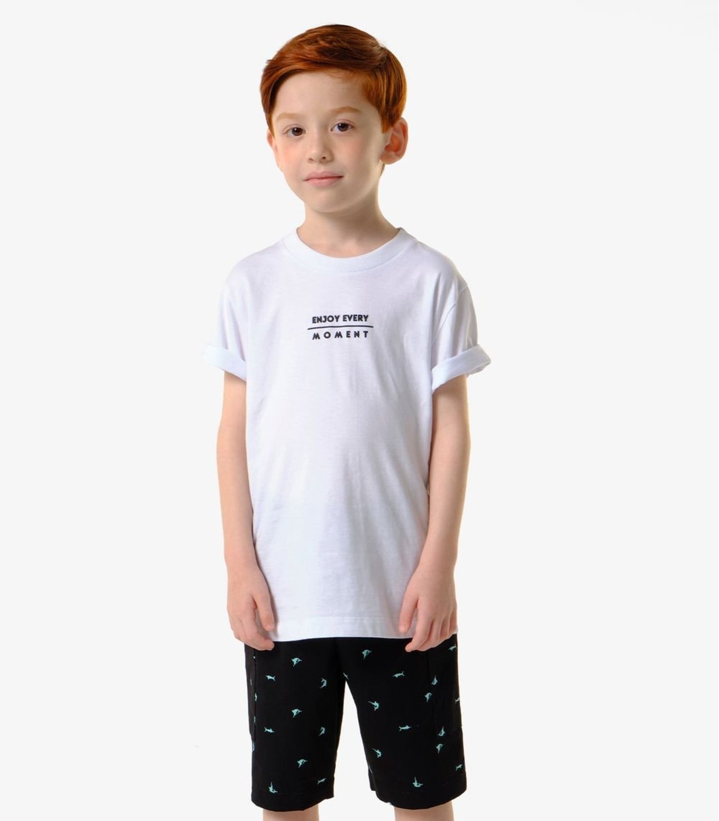 Infantil - Conjunto Camiseta Com Bermuda Trick Nick Branco