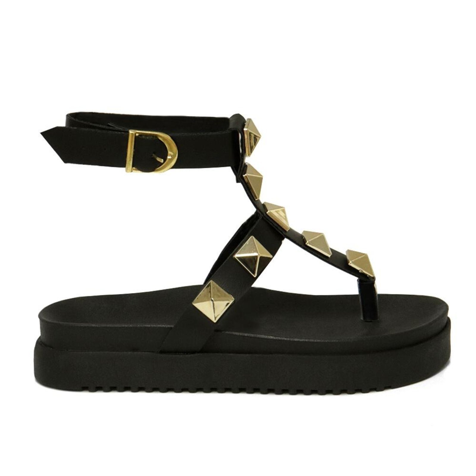 Sandália Fashion Feminina com Fivela Ajustável Ecológico Elegância Garantida Preto