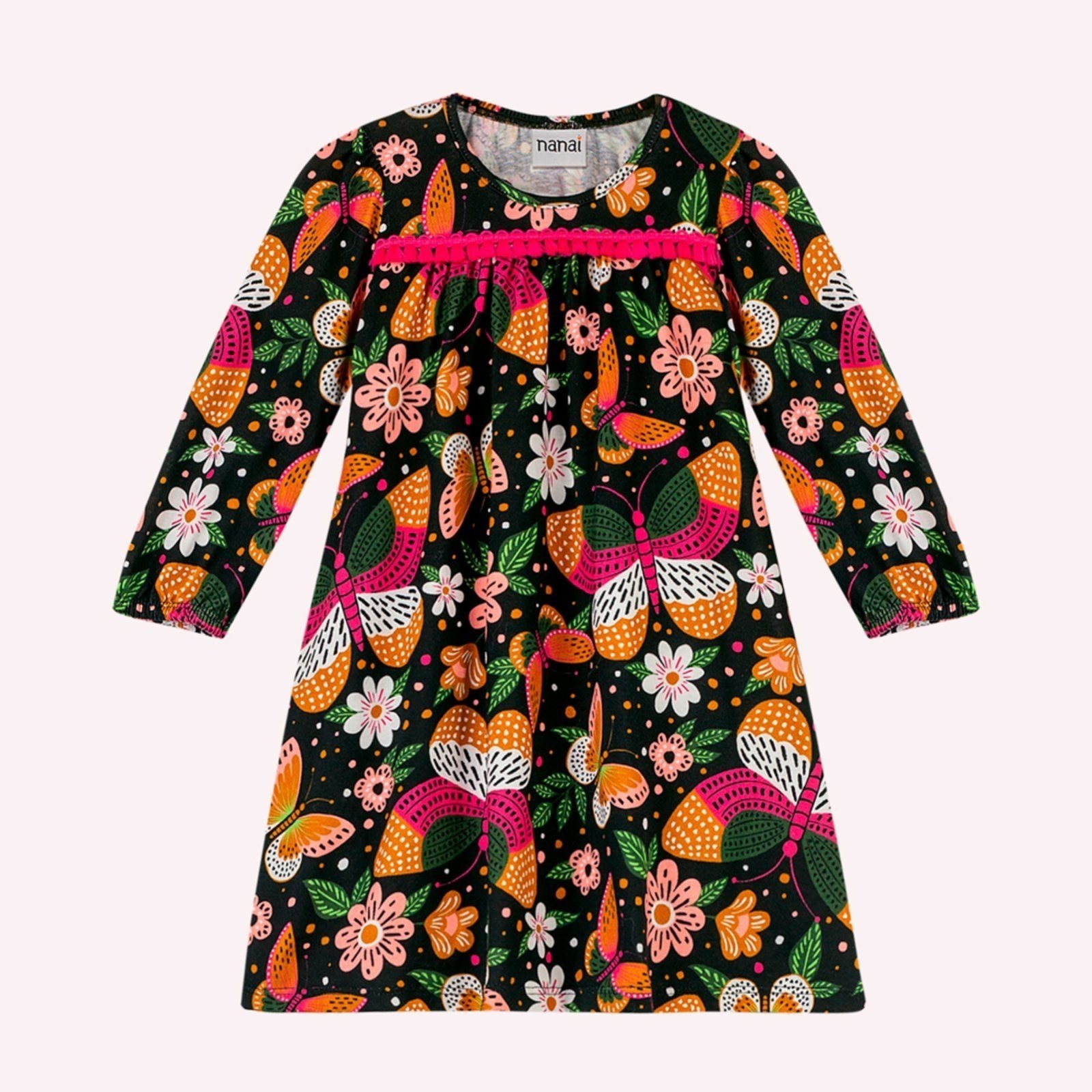 Infantil - Vestido Menina Borboletas Nanai