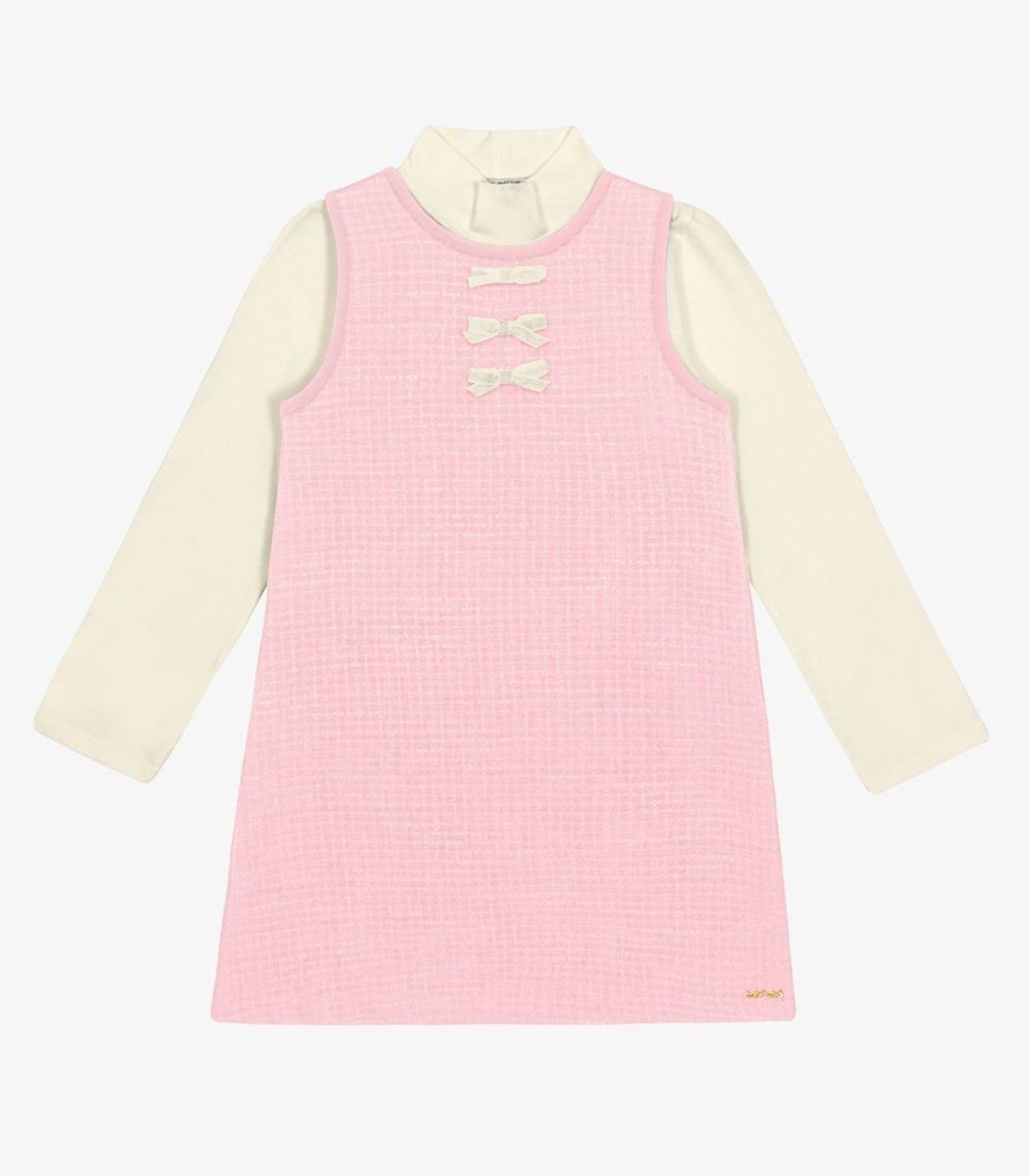 Infantil - Conjunto Vestido com Blusa Trick Nick Rosa